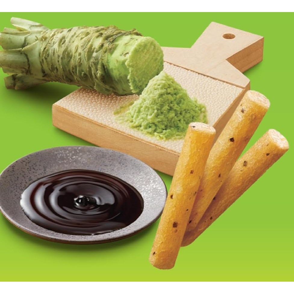 Calbee Jagarico Potato Sticks Wasabi Soy Sauce Flavor - Crunchy Japanese Snack (Pack of 3) - Perfect for Office Snacks, Movie Nights & Asian Food Lovers