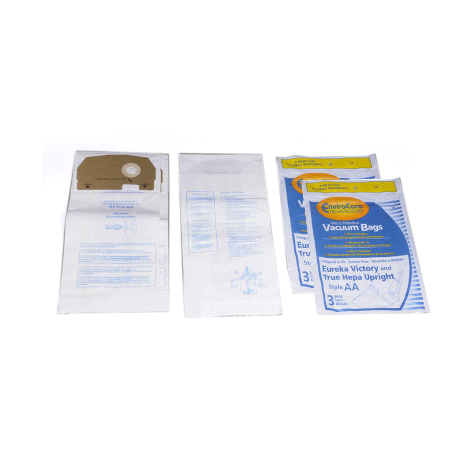 Eureka Victory Style AA 4100 S4170 4300-4600 5180 Series Micro Filtration Vacuum Bags - 6 Pack | Compatible with Eureka Vacuums | Perfect for Dust, Allergens & Pet Hair Removal in Homes & Offices