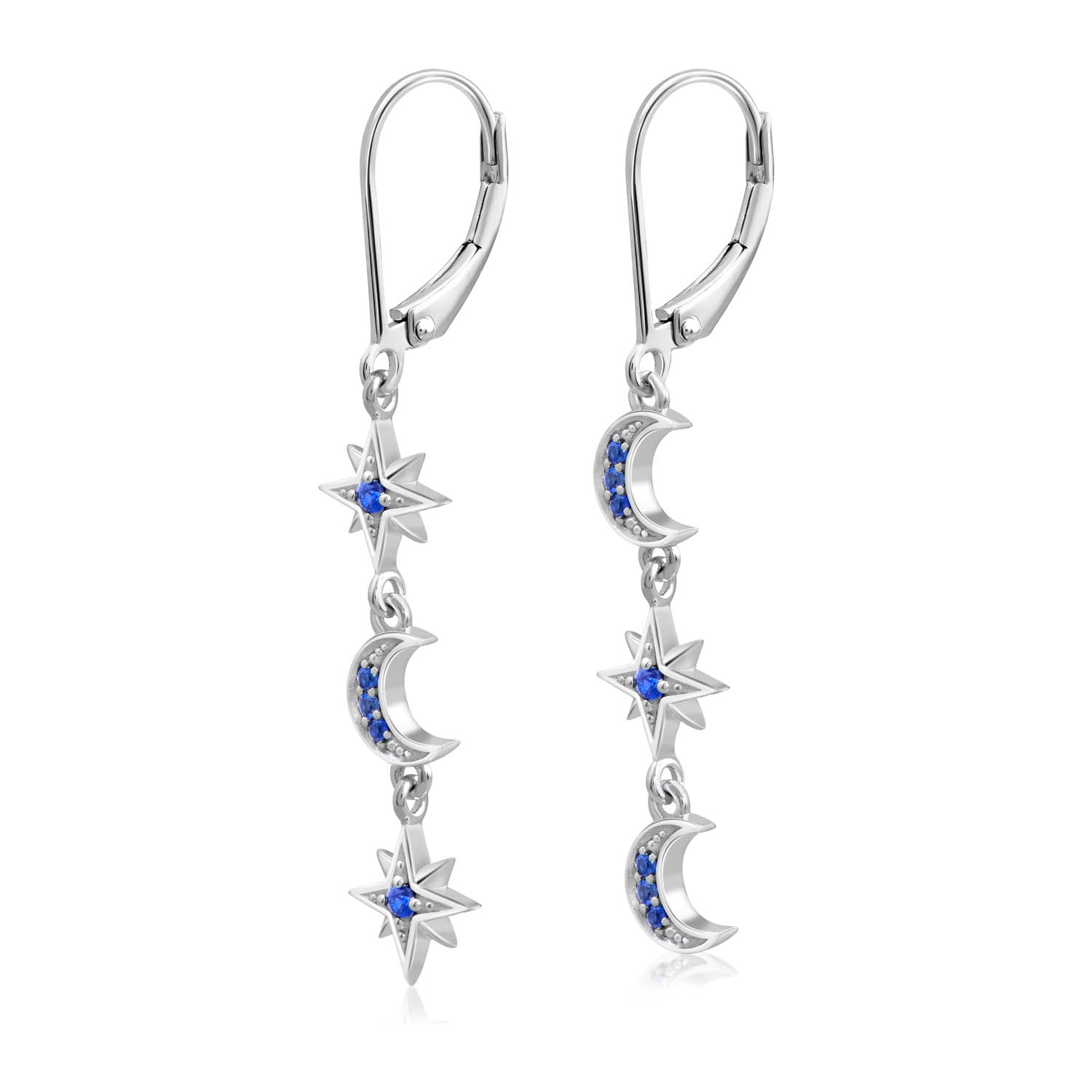 Moon and Stars Drop Earrings for Women - Dainty Celestial Jewelry Gift for Birthday, Anniversary & Everyday Wear | Perfect for Boho, Festival & Date Night Outfits