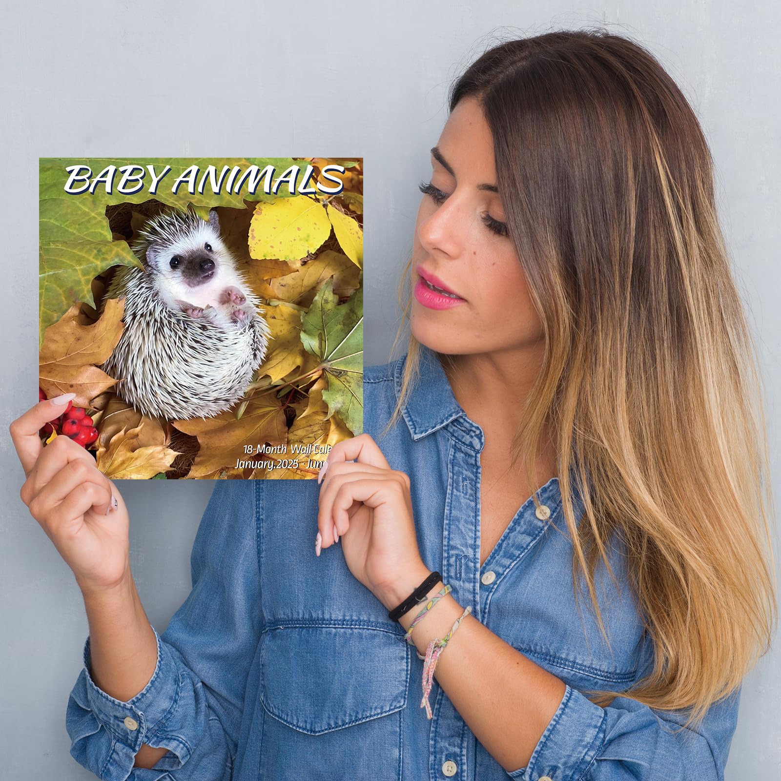 2025-2026 Baby Animals Wall Calendar - 18 Monthly Planner (12