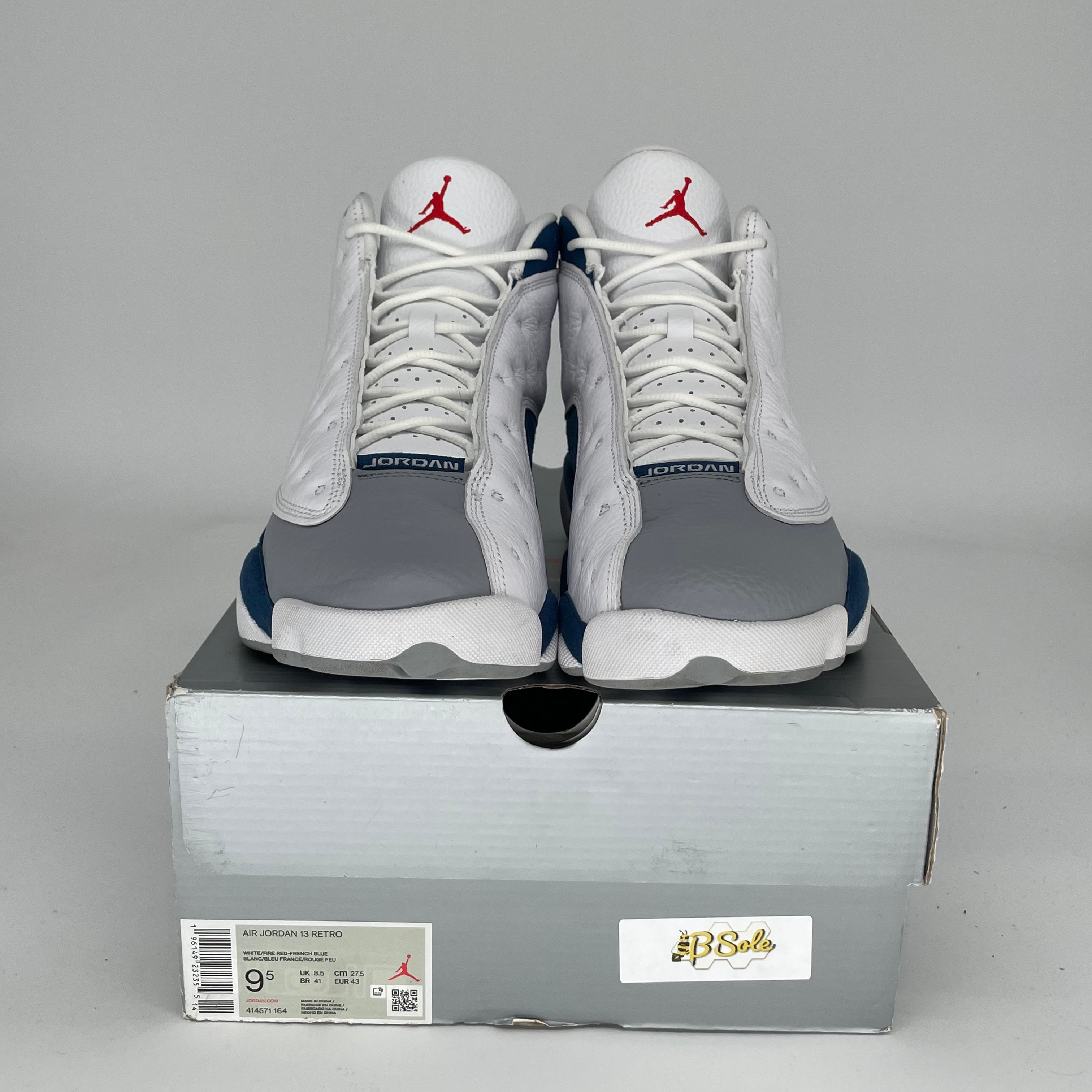 Original Air Jordan 13 Retro 'French Blue' Men's Basketball Shoes Size 9.5 (414571-164) - Perfect for Streetwear & Court Performance