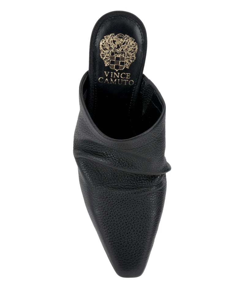 Carlie Slouched Pointed Toe Mule Shoes for Women - Black Comfortable Slide-On Loafers | Perfect for Office, Casual Outfits & Everyday Wear