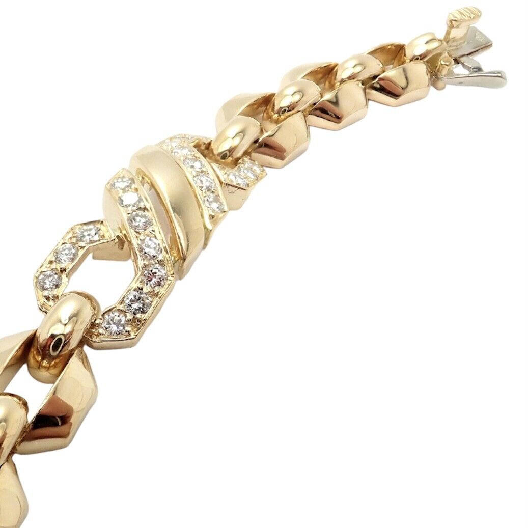 Authentic Cartier Vintage Fox Trot 18k Yellow Gold Diamond Necklace from 1980s - Luxury Jewelry Gift for Women, Perfect for Weddings & Special Occasions