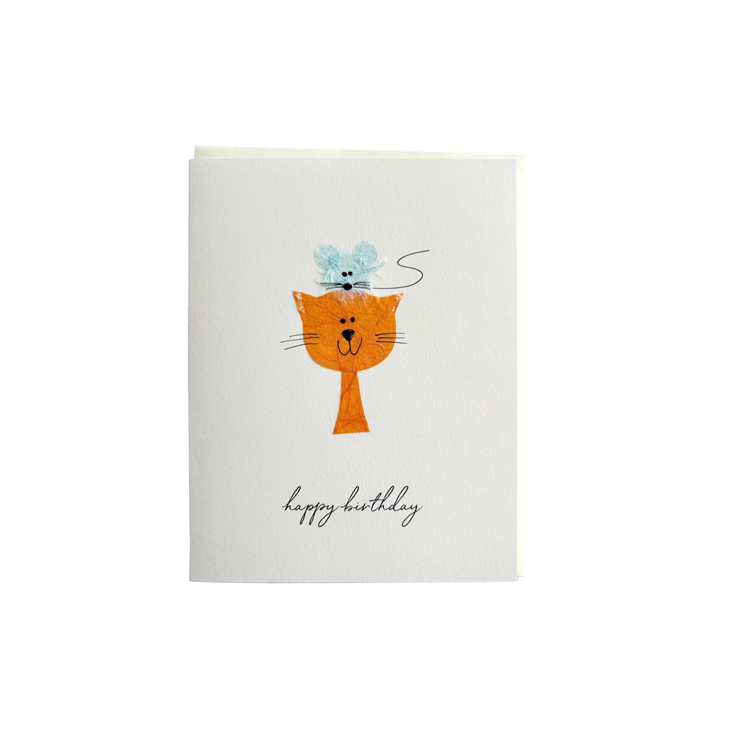 Happy Birthday Card for Cat & Mouse Lovers - Funny Animal Themed Greeting Card for Birthdays, Parties & Special Occasions