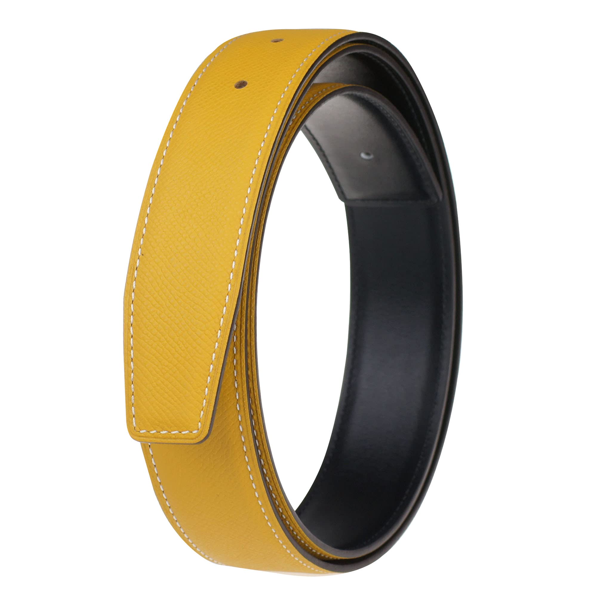 UzHot Genuine Full Grain Cowhide Leather Belt Strap - 32mm Wide No Buckle Replacement Belt for Men & Women | Durable & Stylish for Casual, Office & Formal Wear