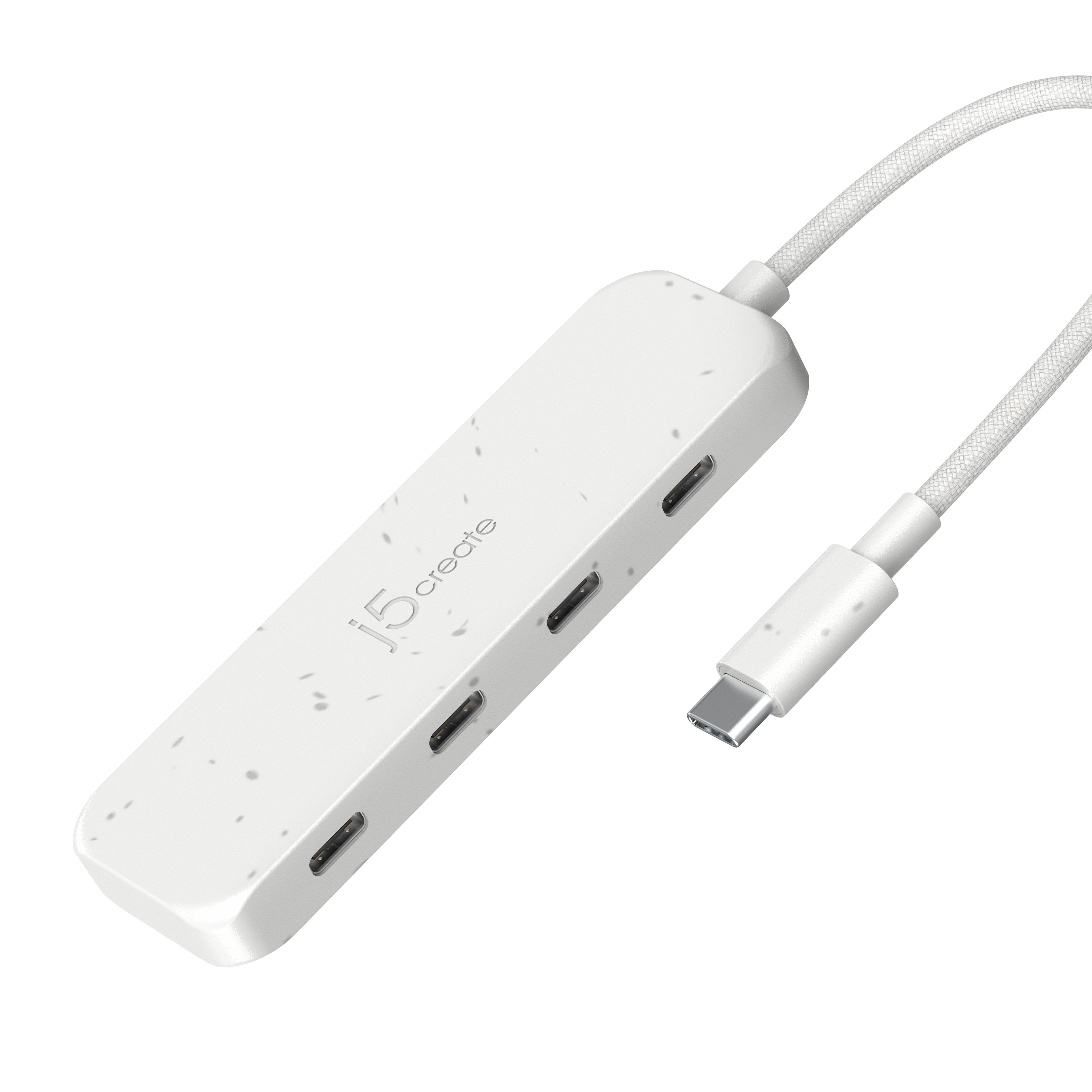 Eco-Friendly USB C to 4 Port Type C Hub 3.1 Gen 2 - Fast Charging & Data Transfer for MacBook, iPad, Laptop - Perfect for Home Office & Travel Accessories