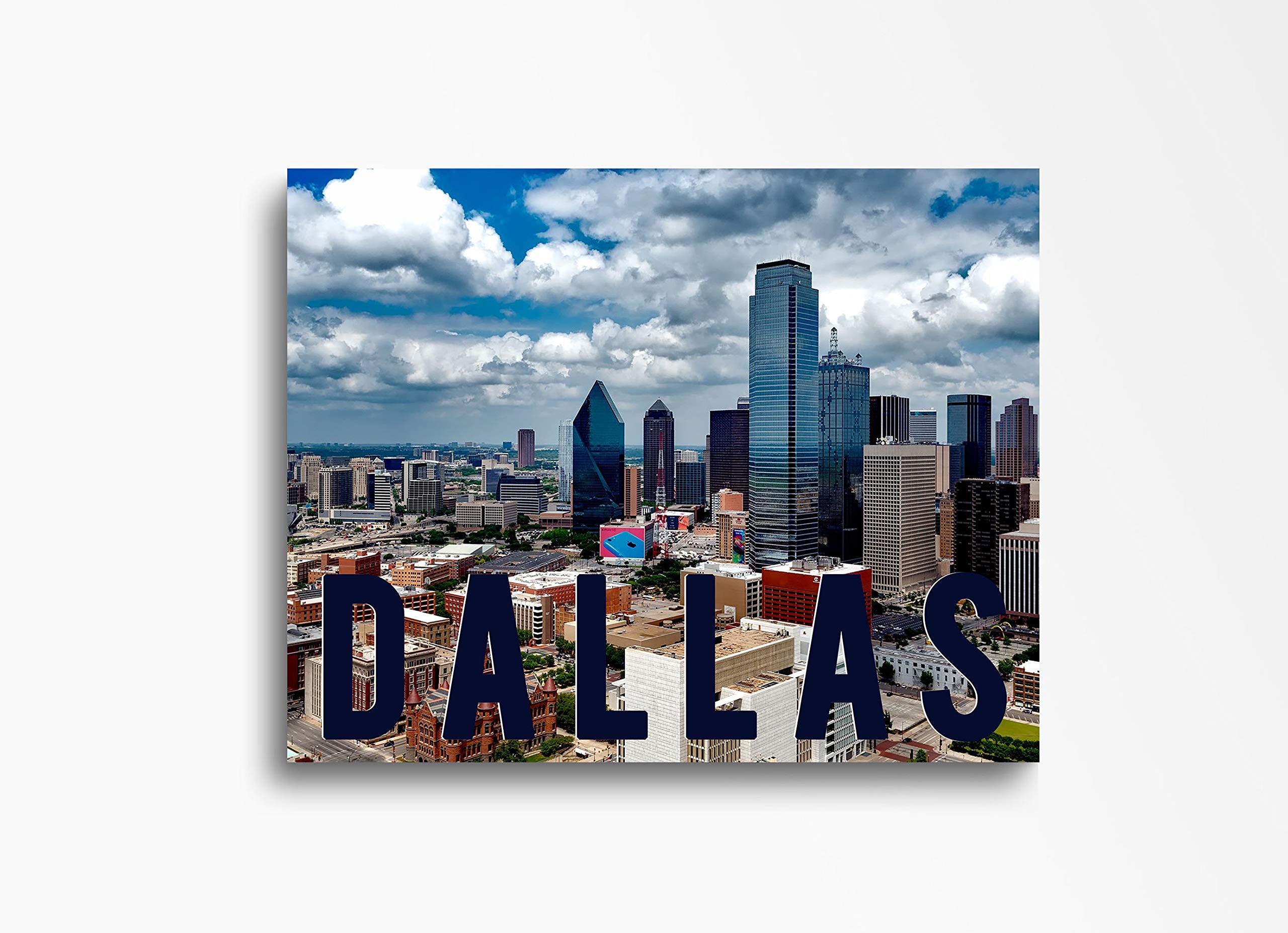 Dallas Skyline Canvas Wall Art - 30x40 Inch Downtown Cityscape Print, Ready to Hang Home Decor for Living Room, Bedroom, Office & Kitchen | Perfect for Texas-Themed Interior Design & Urban Home Styling