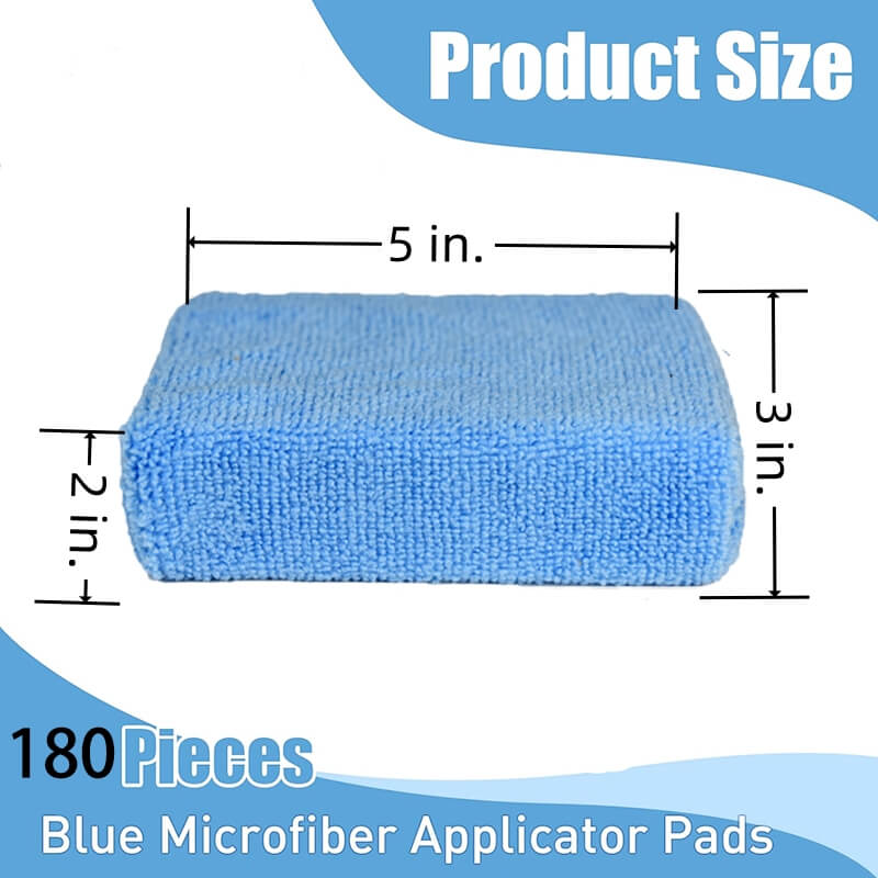 Premium Microfiber Applicator Pads - 10 Pack for Car Detailing, Waxing & Polishing - Ultra Soft Buffing Pads for Auto, Furniture & Surface Care
