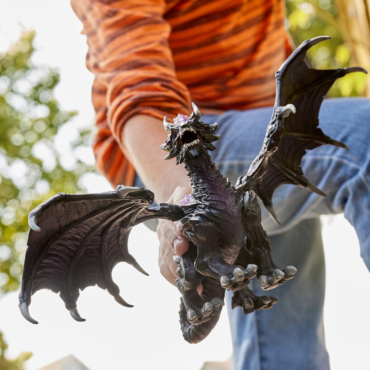 Schleich Eldrador Shadow Dragon - Realistic Dragon Toy with Movable Wings for Kids, Boys & Girls Ages 7+ | Fantasy Creature Collectible for Play, Display & Imagination Adventures