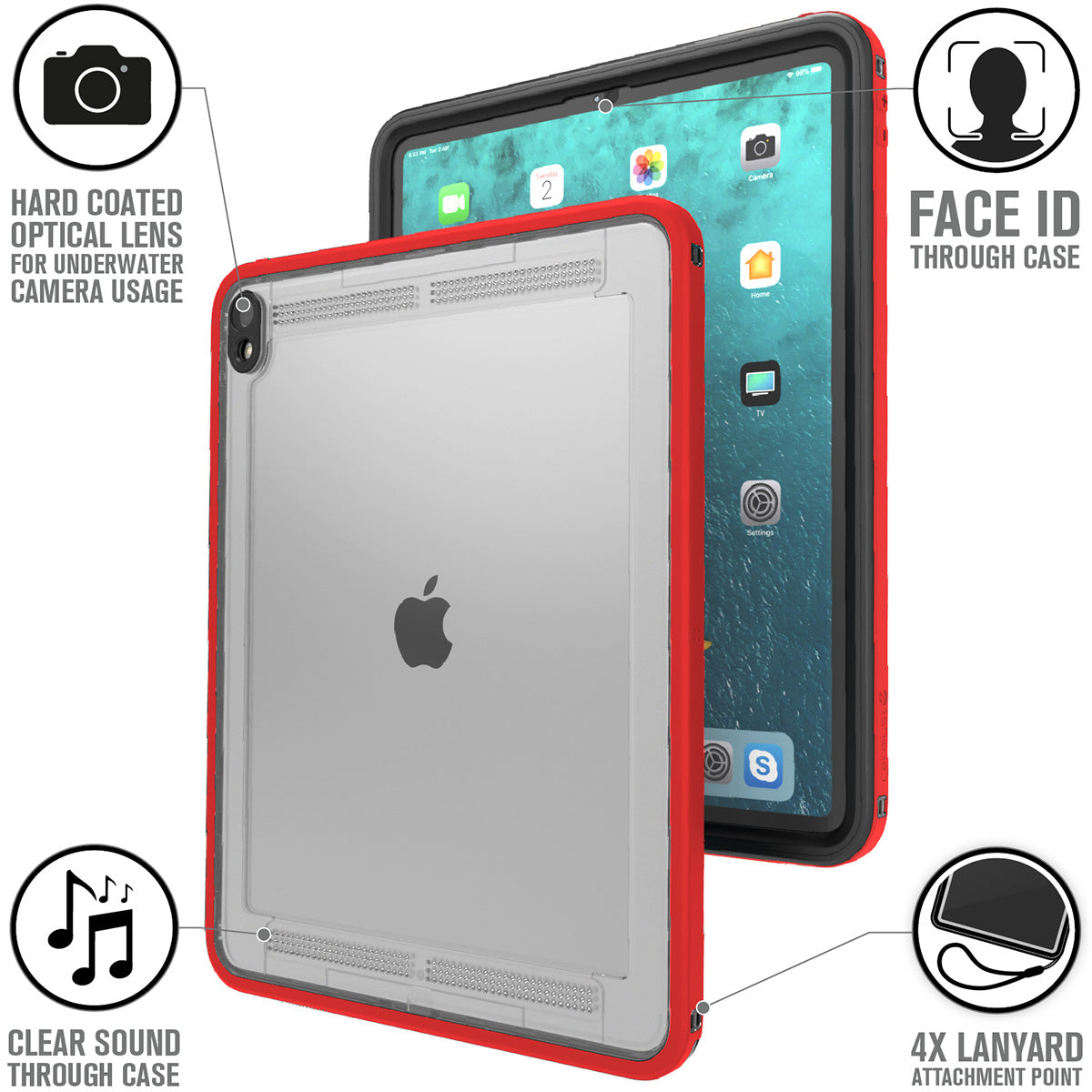 iPad Pro 3rd Generation 12.9-inch Waterproof Protective Case - Shockproof Cover for Swimming, Beach & Outdoor Activities