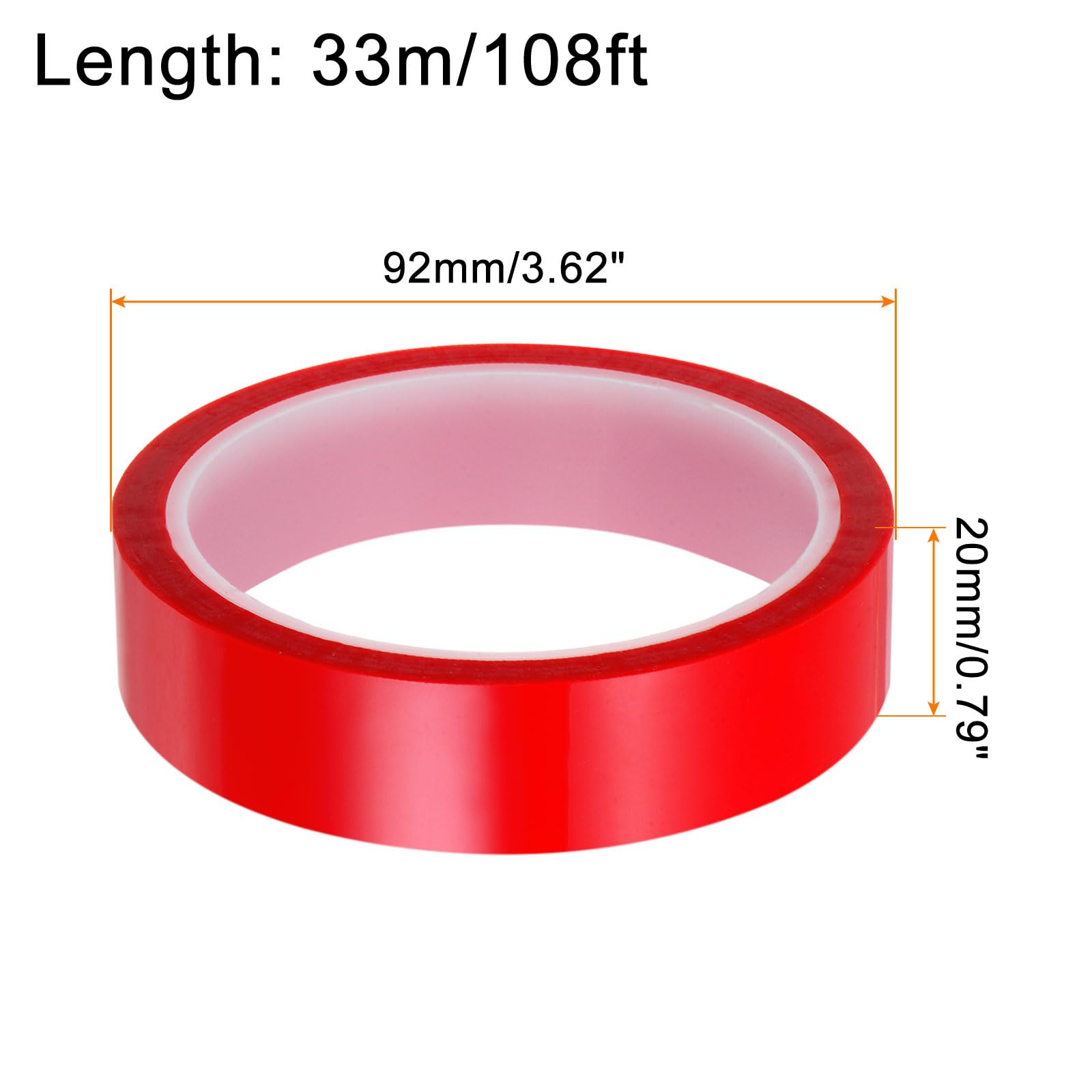 HARFINGTON 4 Rolls High Temperature Heat Resistant Tape - 20mm x 33m (108ft) - No Residue Sublimation Thermal Transfer Tape for T-Shirt, Mug, Plate Pressing - Ideal for DIY Crafts & Heat Press Projects