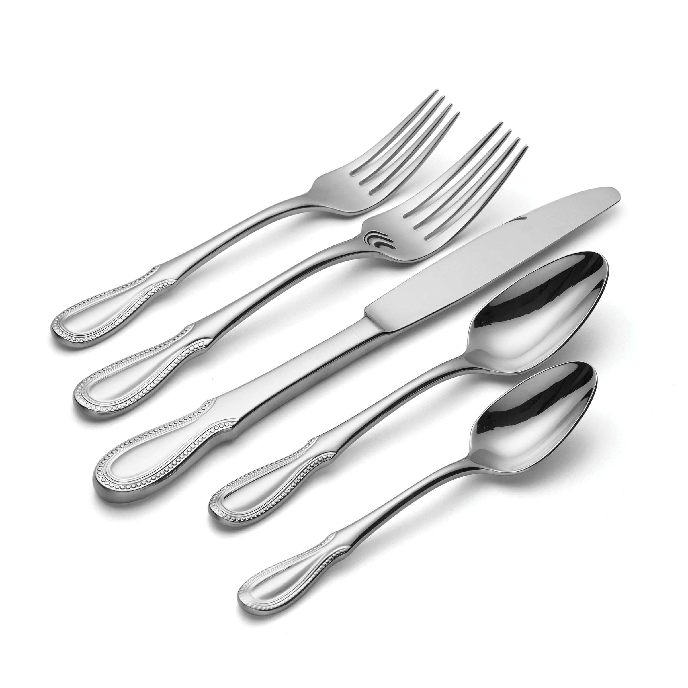 Premium 40-Piece Flatware Set - Stainless Steel Silverware with Knives, Forks & Spoons - Elegant Dining for Everyday Use & Special Occasions