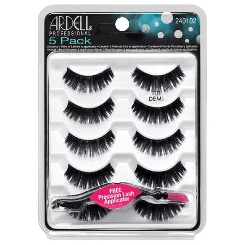 Ardell Natural 101 Black False Eyelashes 5 Pack - Fluttery & Lightweight for Everyday Wear - Perfect for Work, Date Night & Special Occasions