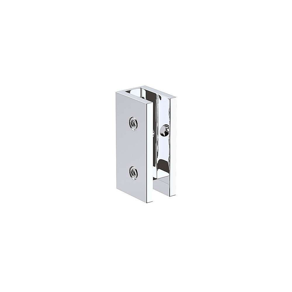100cm Reeded Glass Shower Screen with Chrome Wall & Floor U Brackets - Frameless Bathroom Enclosure for Modern Home & Spa Style Wet Room