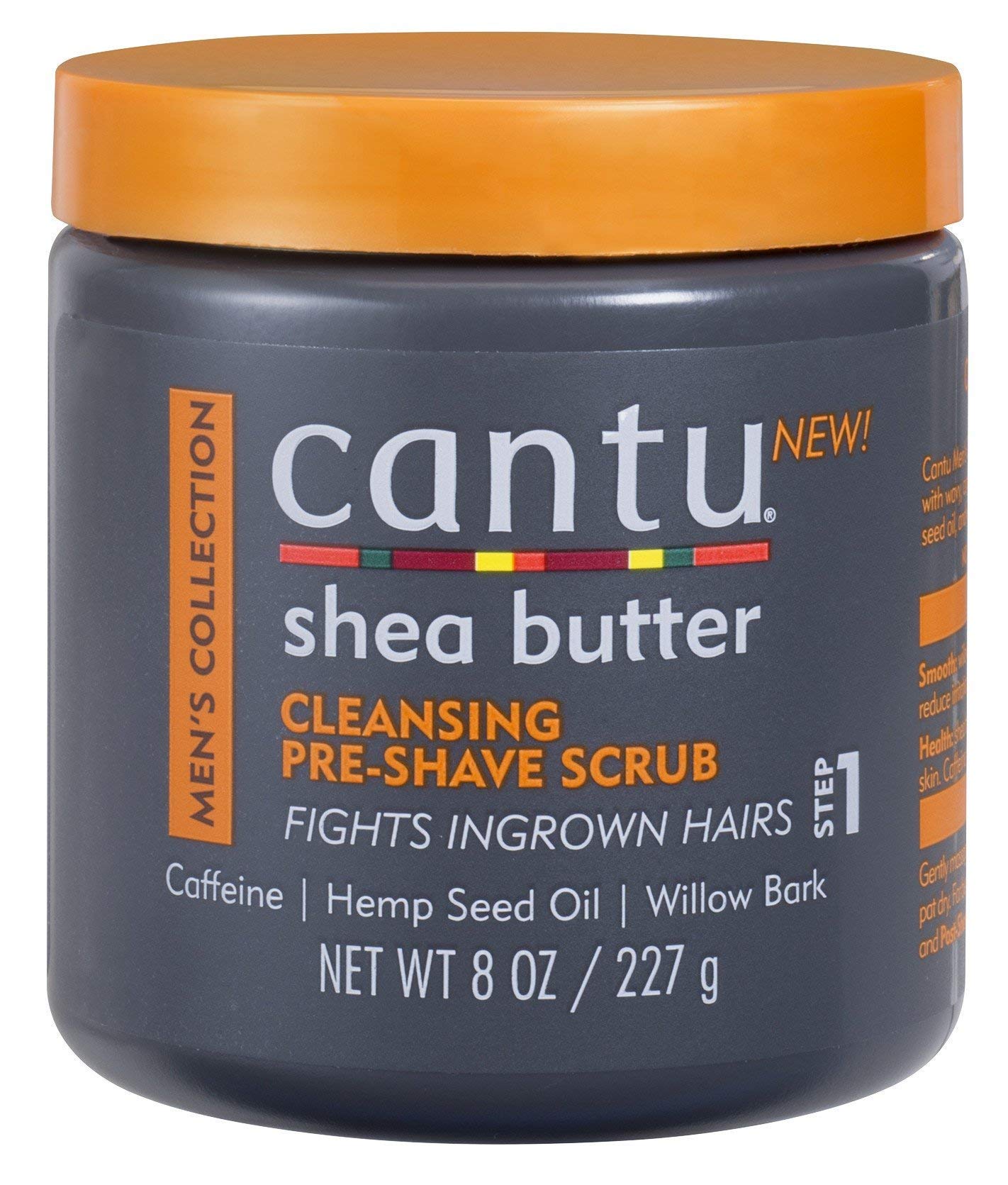 Cantu Men's Pre-Shave Cleansing Scrub - 8 oz (236ml) Exfoliating Face Wash for Smooth Shaving - 2 Pack - Ideal for Daily Grooming & Beard Prep