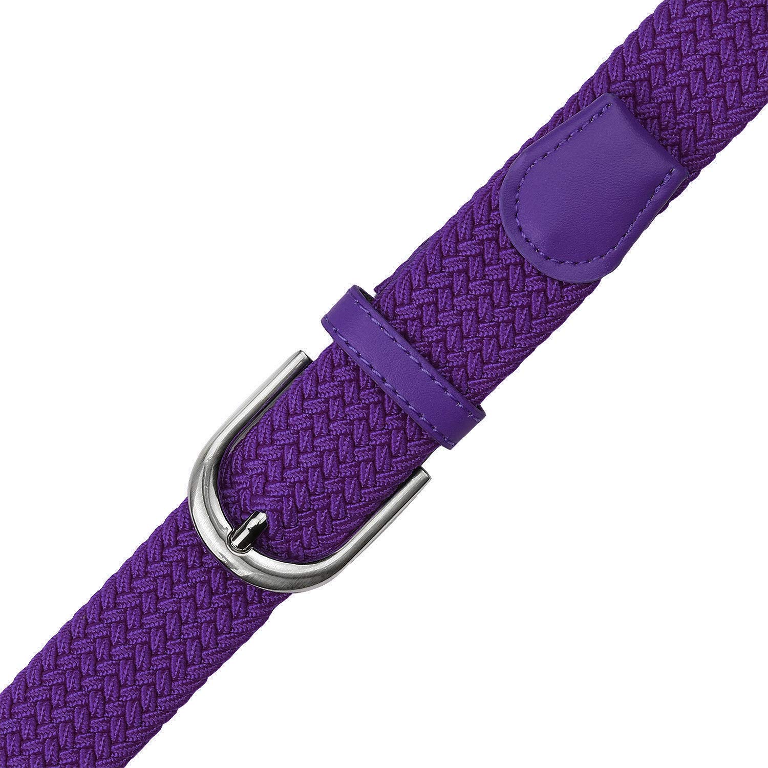 Falari Stretch Braided Belt for Men & Women - Elastic Canvas Fabric Woven Belt with No Holes - Perfect for Casual Wear, Jeans, Pants & Outdoor Activities