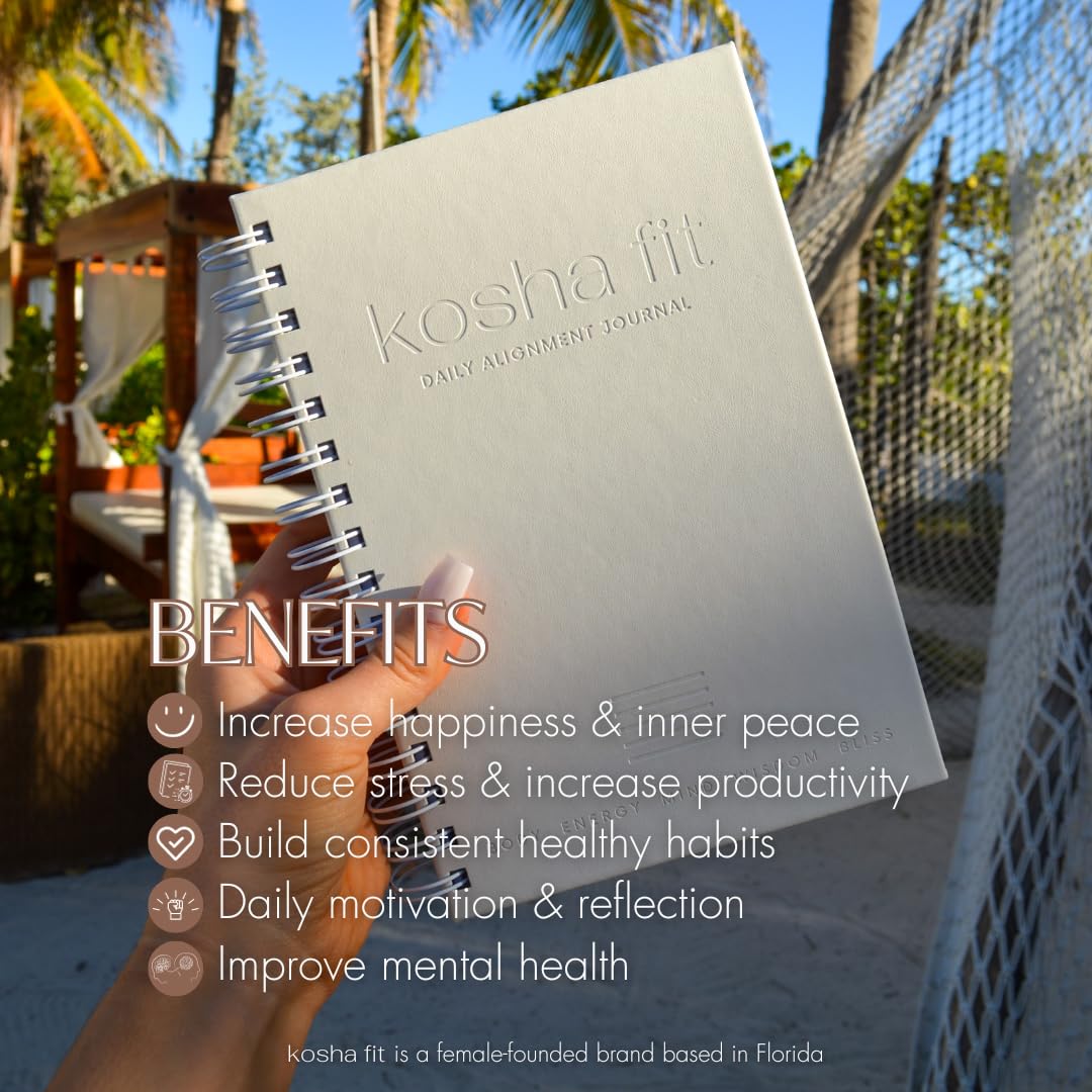 Daily Alignment Journal: Undated Habit Tracker for Goals & Mental Health | Productivity Planner 2025, Gratitude Notebook A5 Hardcover Spiral - Wellness Gift for Women & Men | Perfect for Self-Care Routine, Mindfulness Practice & Goal Setting