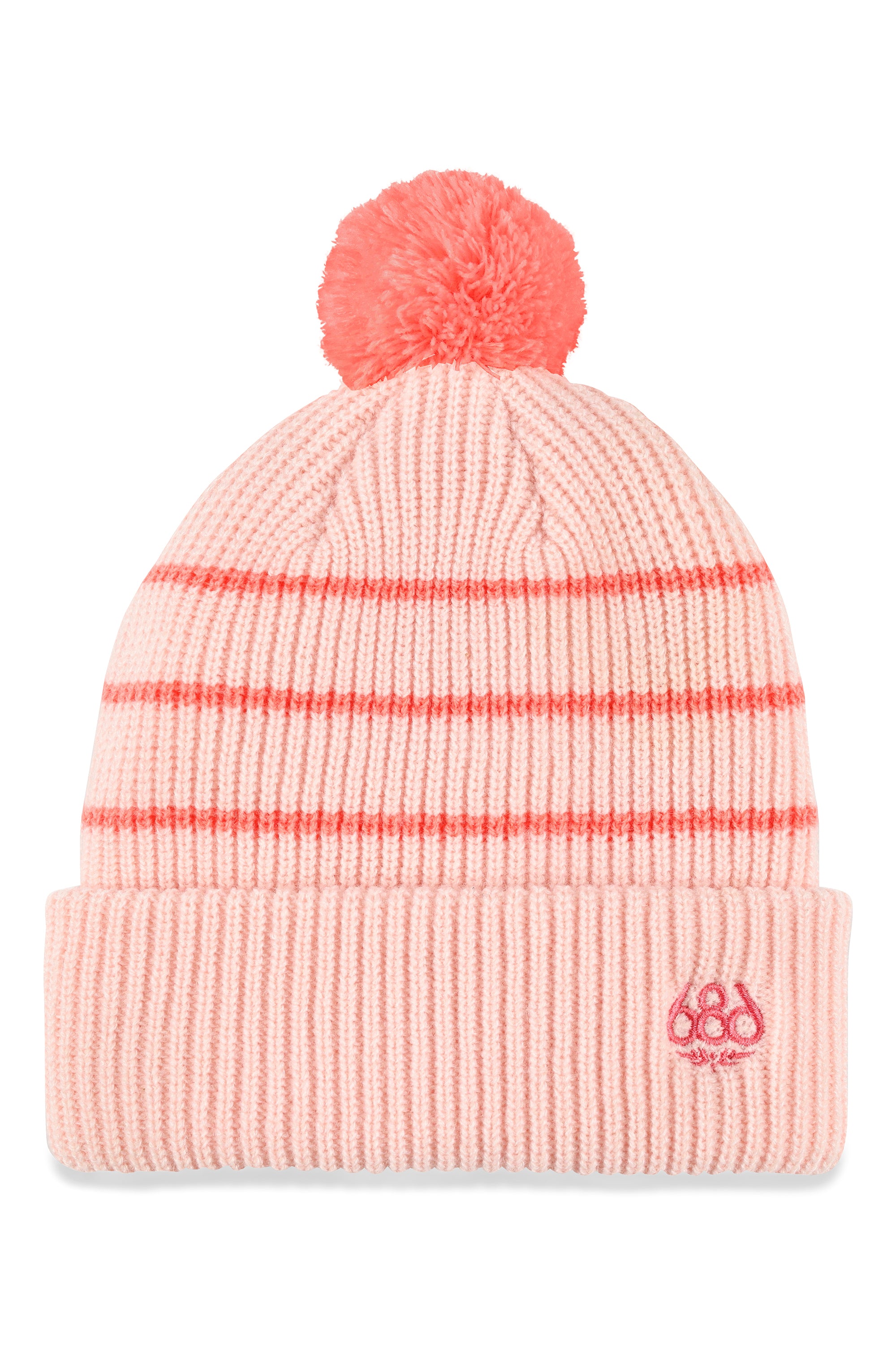 686 Girls' Knit Pom Beanie - Winter Warm Fleece Lined Hat for Kids - Perfect for Snow Play, Skiing & Outdoor Activities