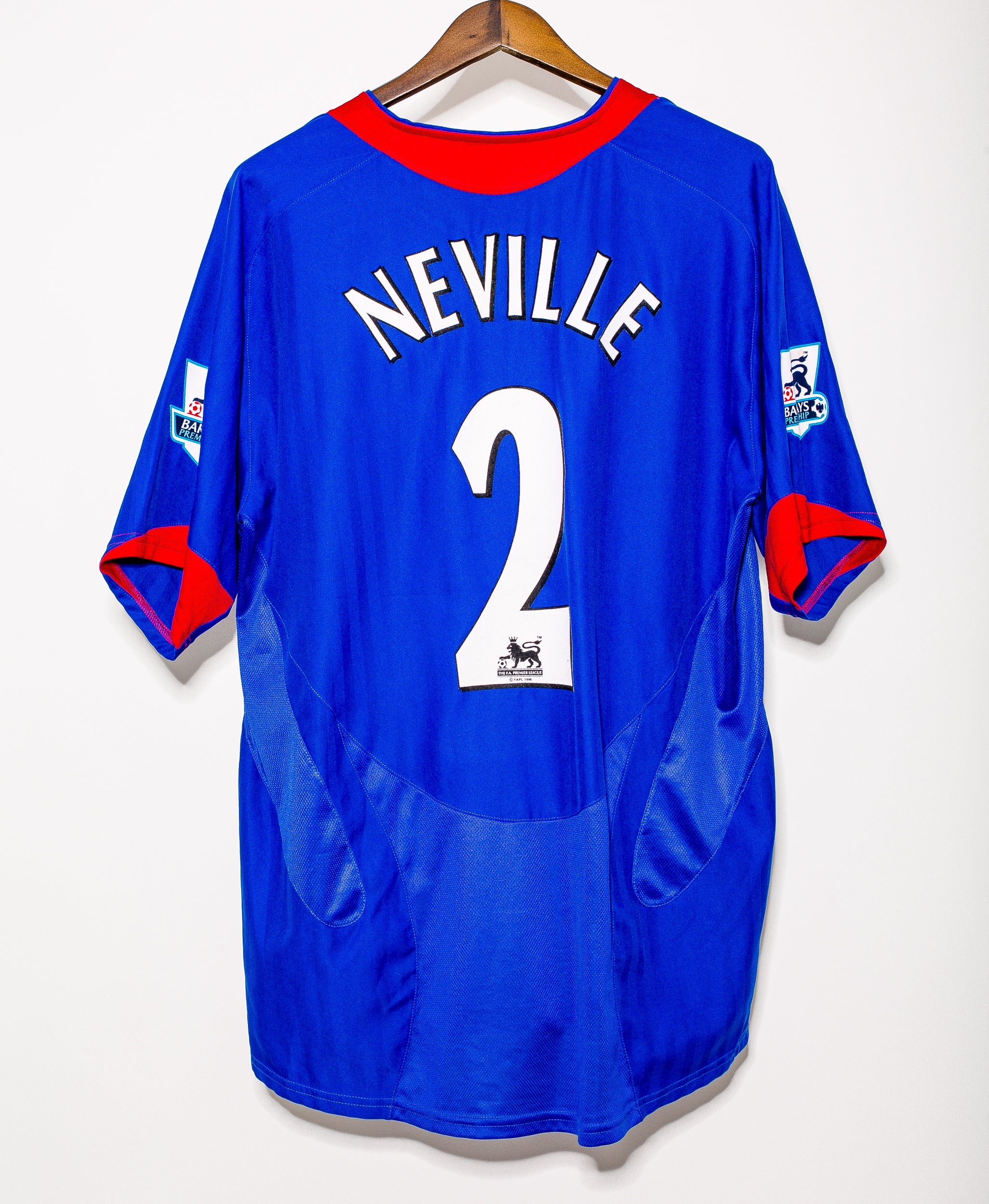 2005-06 Manchester United Gary Neville Away Jersey XL - Vintage Soccer Shirt for Fans & Collectors - Perfect for Matchdays, Gifts & Memorabilia Display
