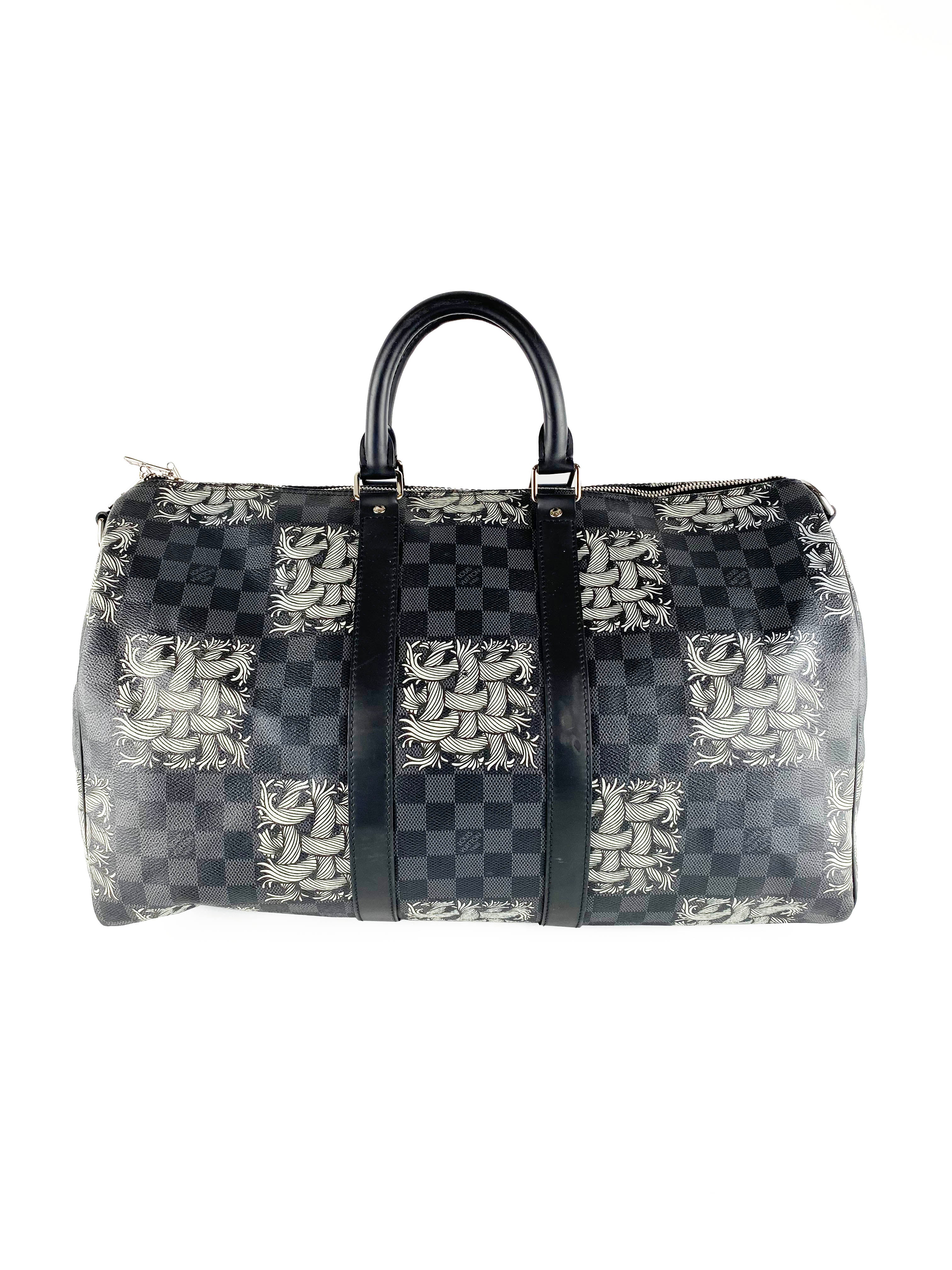 Louis Vuitton x Christopher Nemeth Keepall 45 Travel Duffle Bag - Stylish Designer Carry-On for Weekend Getaways & Business Trips