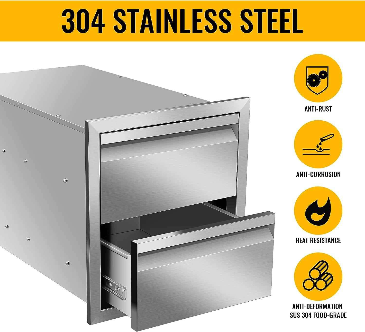 Stainless Steel Outdoor Kitchen BBQ Drawer - 14