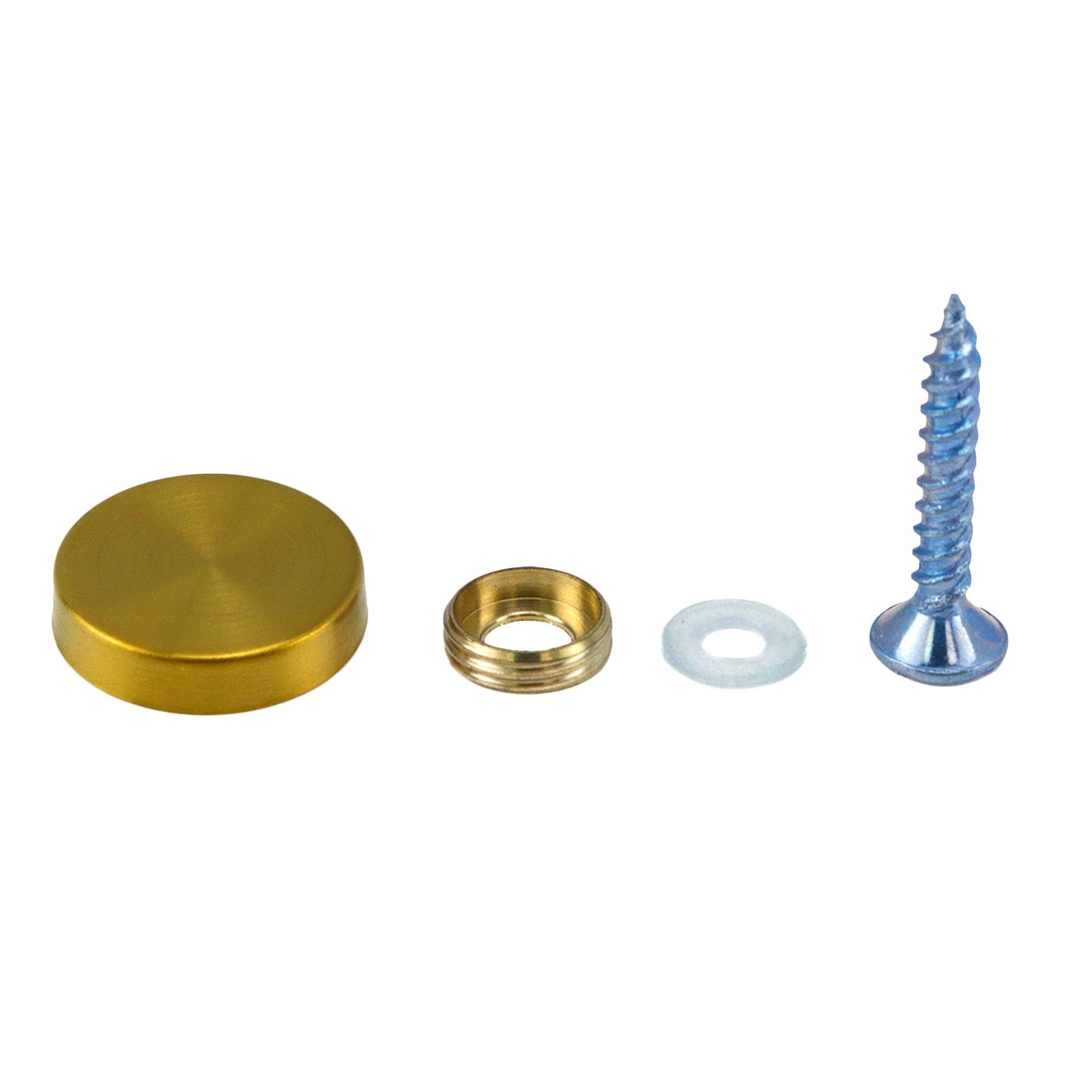 22mm Golden Stainless Steel Mirror Screw Caps - 8Pcs Decorative Nails for Mirrors, Furniture & Wall Decor | Rustproof Hardware for Home Improvement & DIY Projects