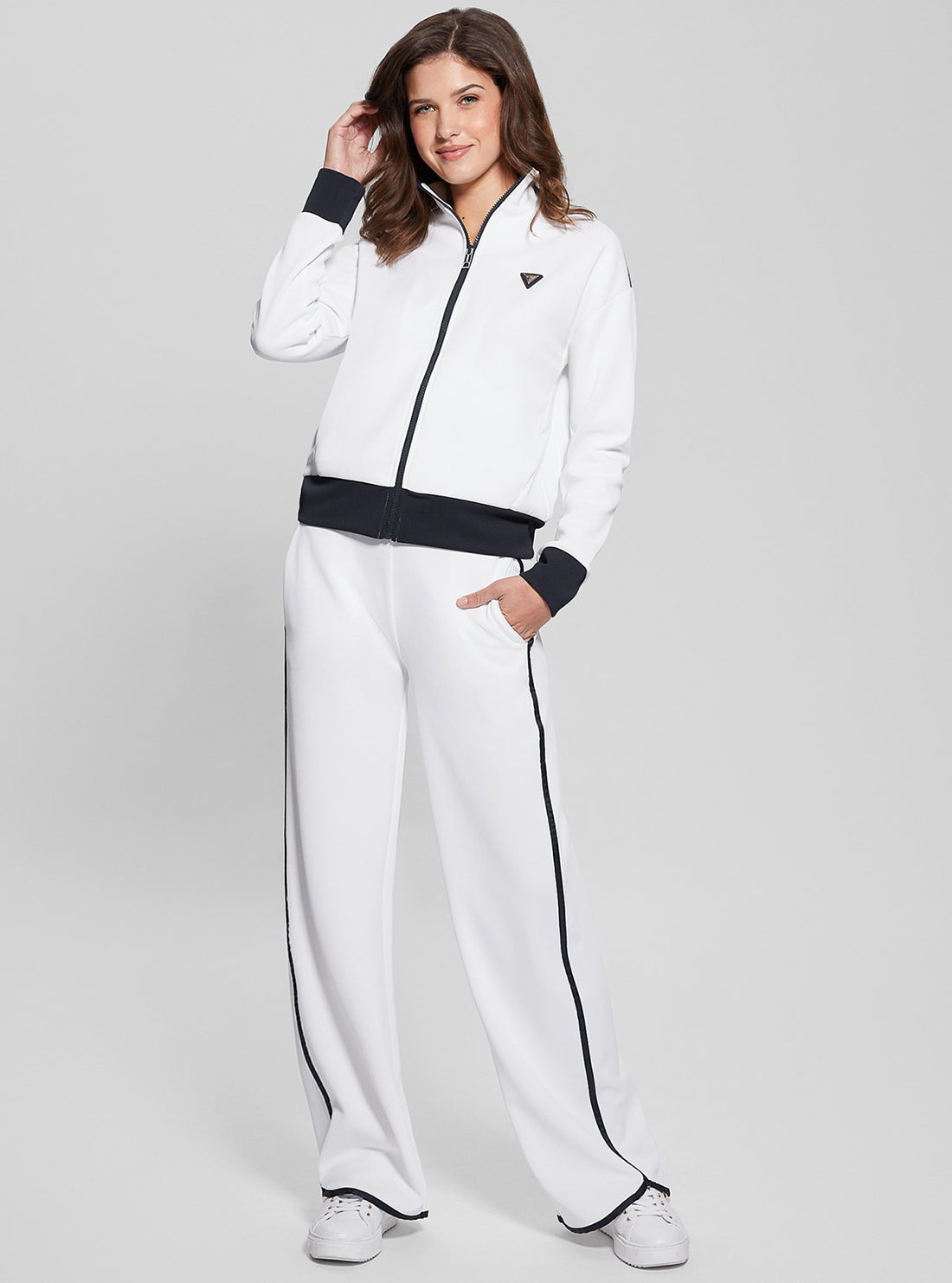 Eco-Friendly White Mylah Active Zip Jacket for Women - Lightweight Waterproof Running Hoodie - Perfect for Outdoor Sports, Hiking & Gym Workouts
