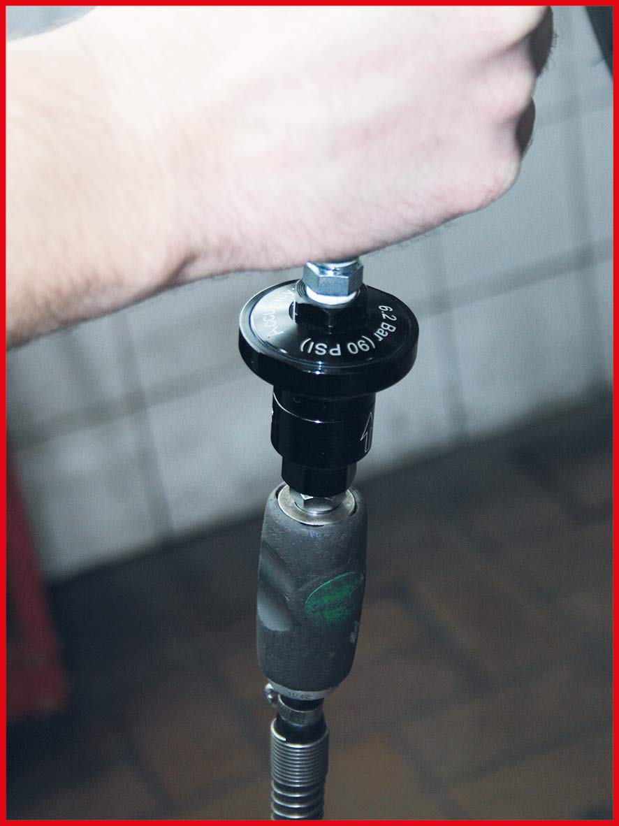 KS Tools 515.3366 High-Pressure Compressed Air Regulator - 10.0 to 6.2 Bar Adjustable - Perfect for Industrial Pneumatic Systems & Air Tool Pressure Control