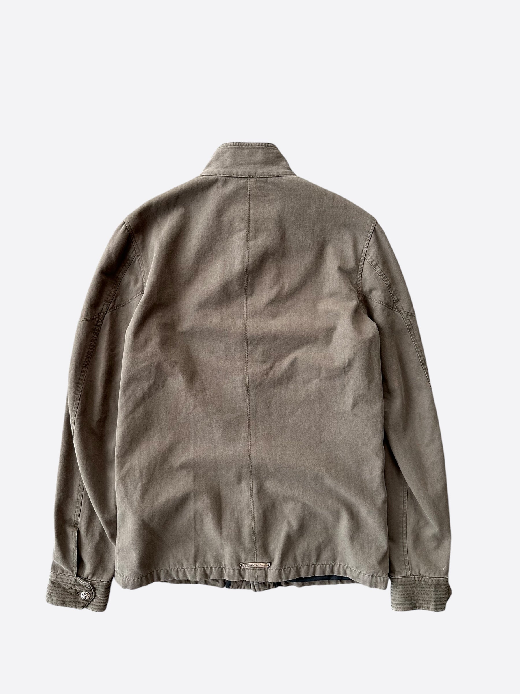 Chrome Hearts Olive Cherry Bomb Military Jacket - Stylish Vintage Bomber for Men & Women - Perfect for Streetwear, Casual Outfits & Urban Fashion