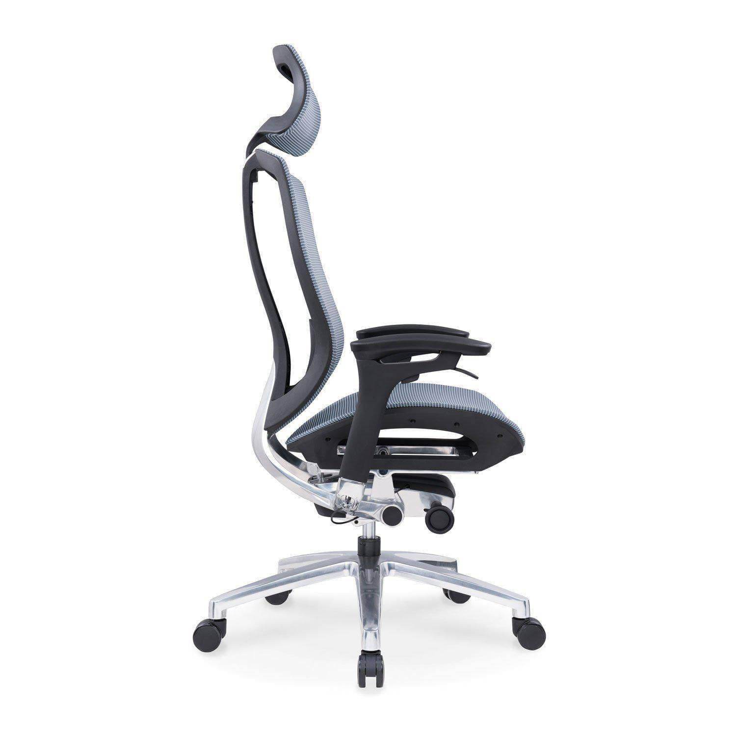 Ergonomic Gamma Blue Office Chair with Lumbar Support - Adjustable Height Swivel Task Chair for Home & Office Workspace - Perfect for Long Hours of Sitting, Gaming, and Remote Work