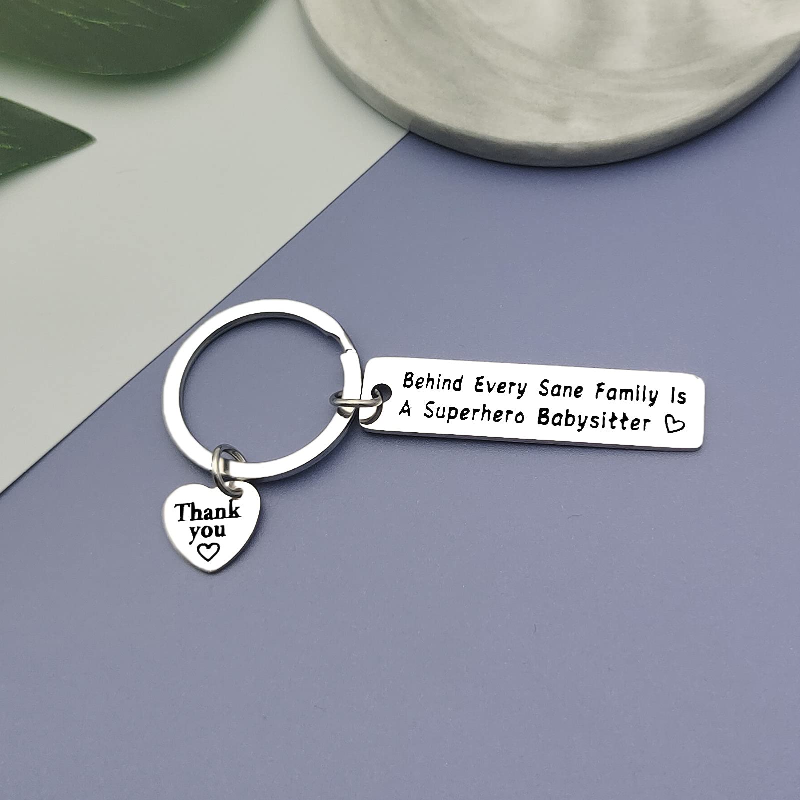 Best Nanny Ever Keychain - Thoughtful Babysitter Appreciation Gift Jewelry for Daycare, Nurse & Caregiver | Perfect Birthday, Retirement & Thank You Present for Grandma, Nanny & Childcare Workers | Ideal for Teacher Appreciation Week, Mother's Day & Special Occasions