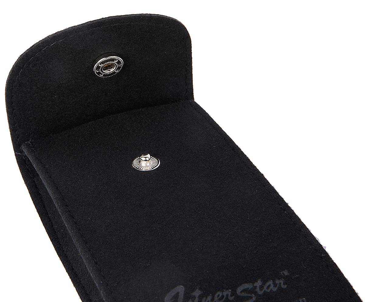 Premium Suede Leather Watch Travel Case - Organizer Pouch for Watches with Bracelets (Black) | Perfect for Travel, Storage & Gift Giving
