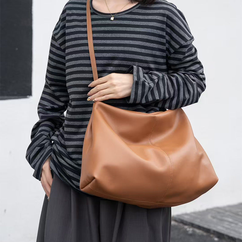 Premium Spacious Leather Shoulder Bag for Women - Stylish Crossbody Purse with Multiple Pockets - Perfect for Work, Travel & Everyday Use