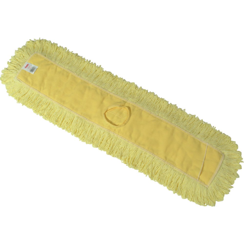Rubbermaid Commercial 36-Inch Yellow Cotton Dust Mop Head Refill - Heavy Duty Floor Cleaning for Janitorial, School Cafeteria, Office & Industrial Maintenance - Ideal for Hard Floors, Kitchens & High-Traffic Areas