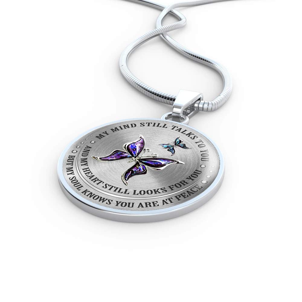Memorial Necklace for Loved Ones - Butterfly Pendant with 