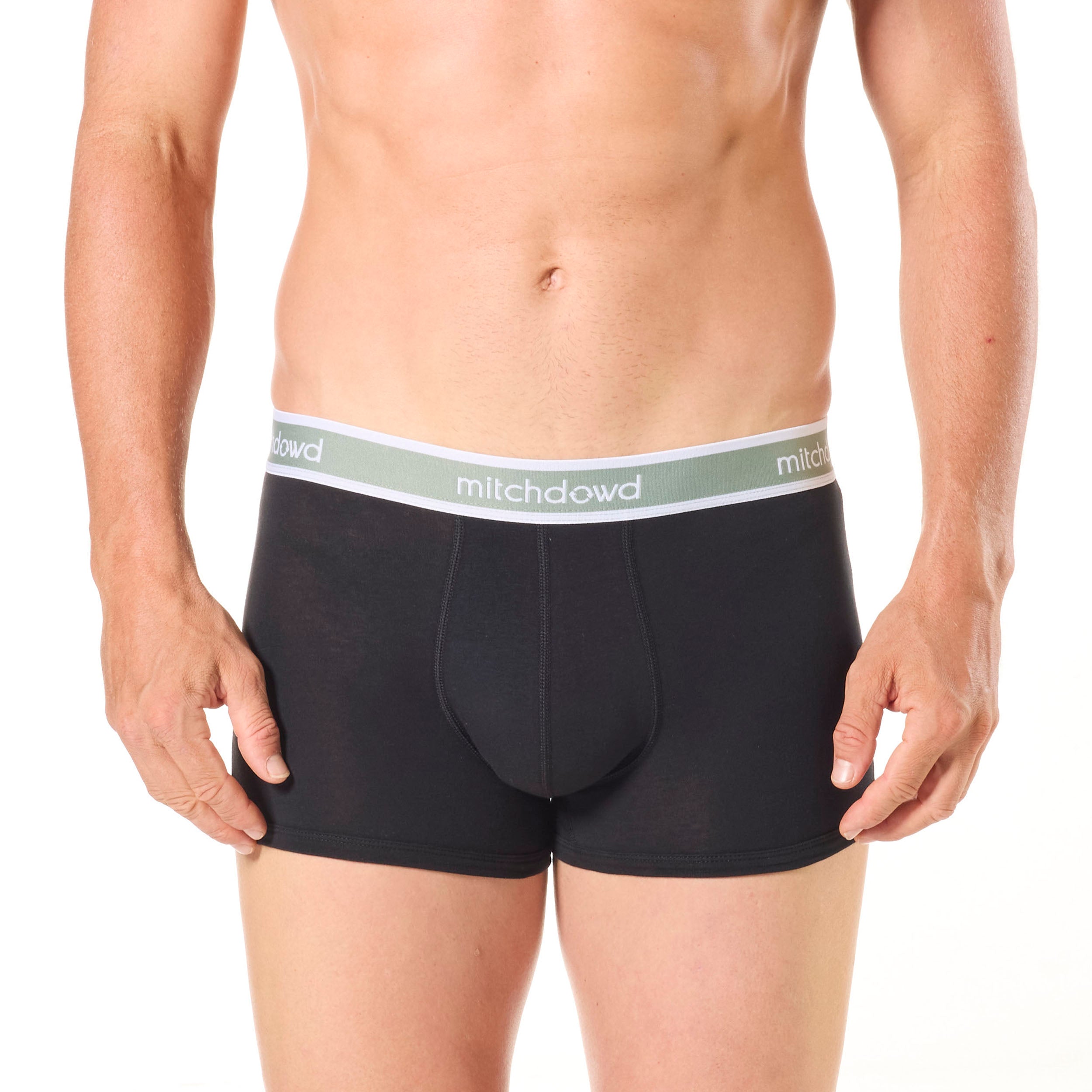 Men's Plain Cotton Trunk Underwear 5-Pack - Soft Breathable Boxer Briefs for Everyday Comfort | Black | Ideal for Workout, Lounge & Sleep