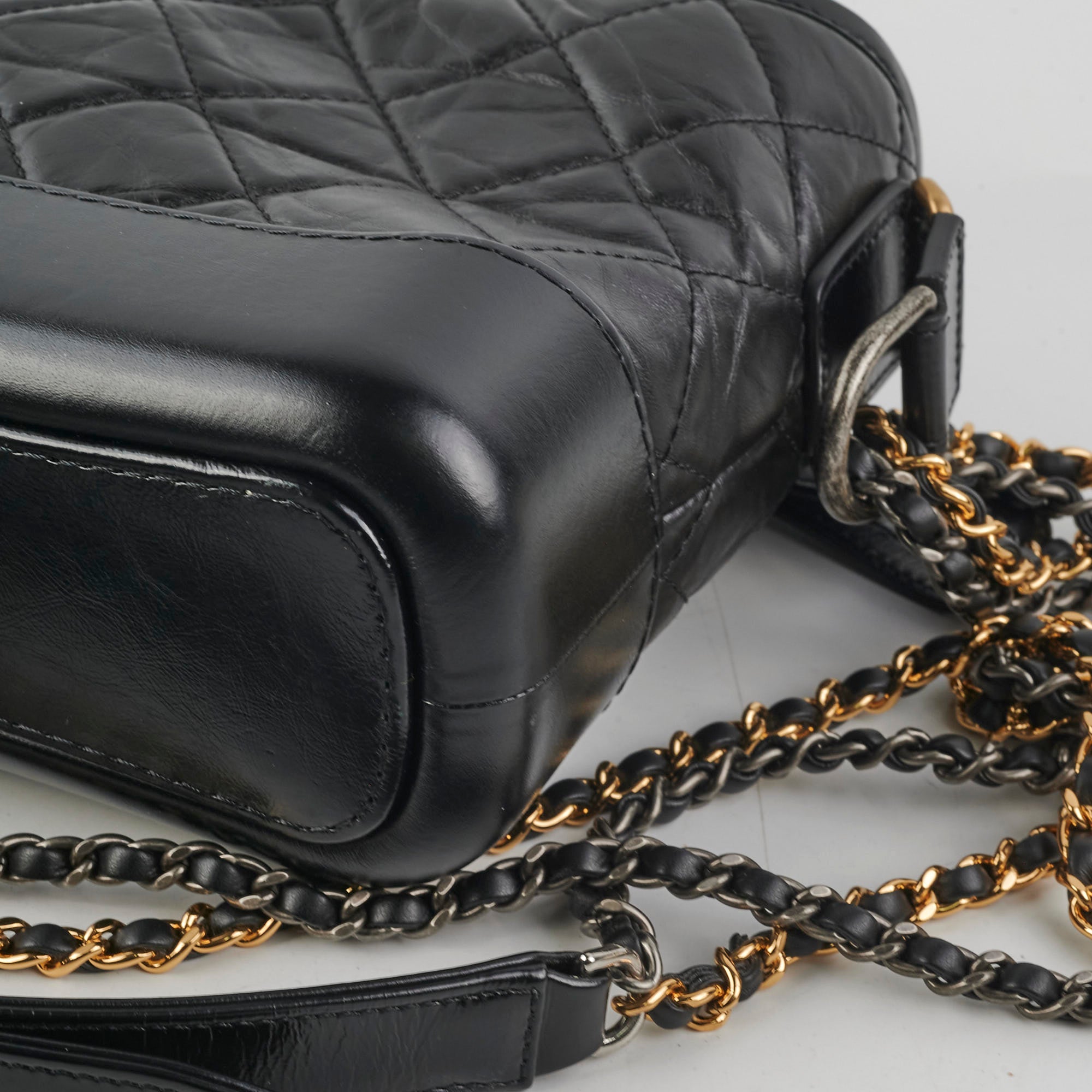Chanel Small Gabrielle Black Leather Shoulder Bag - Luxury Designer Handbag for Women | Perfect for Work, Travel & Evening Events