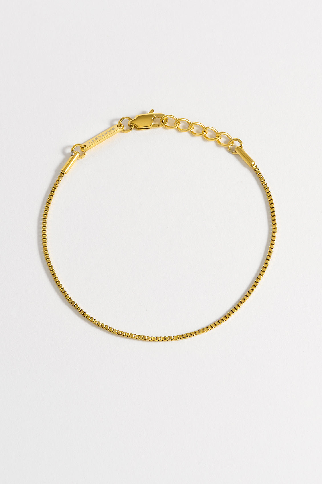 Stylish Men's Thin Box Chain Bracelet - 14K Gold Plated Stainless Steel Jewelry for Casual & Formal Wear - Perfect for Gifts, Parties, and Everyday Fashion