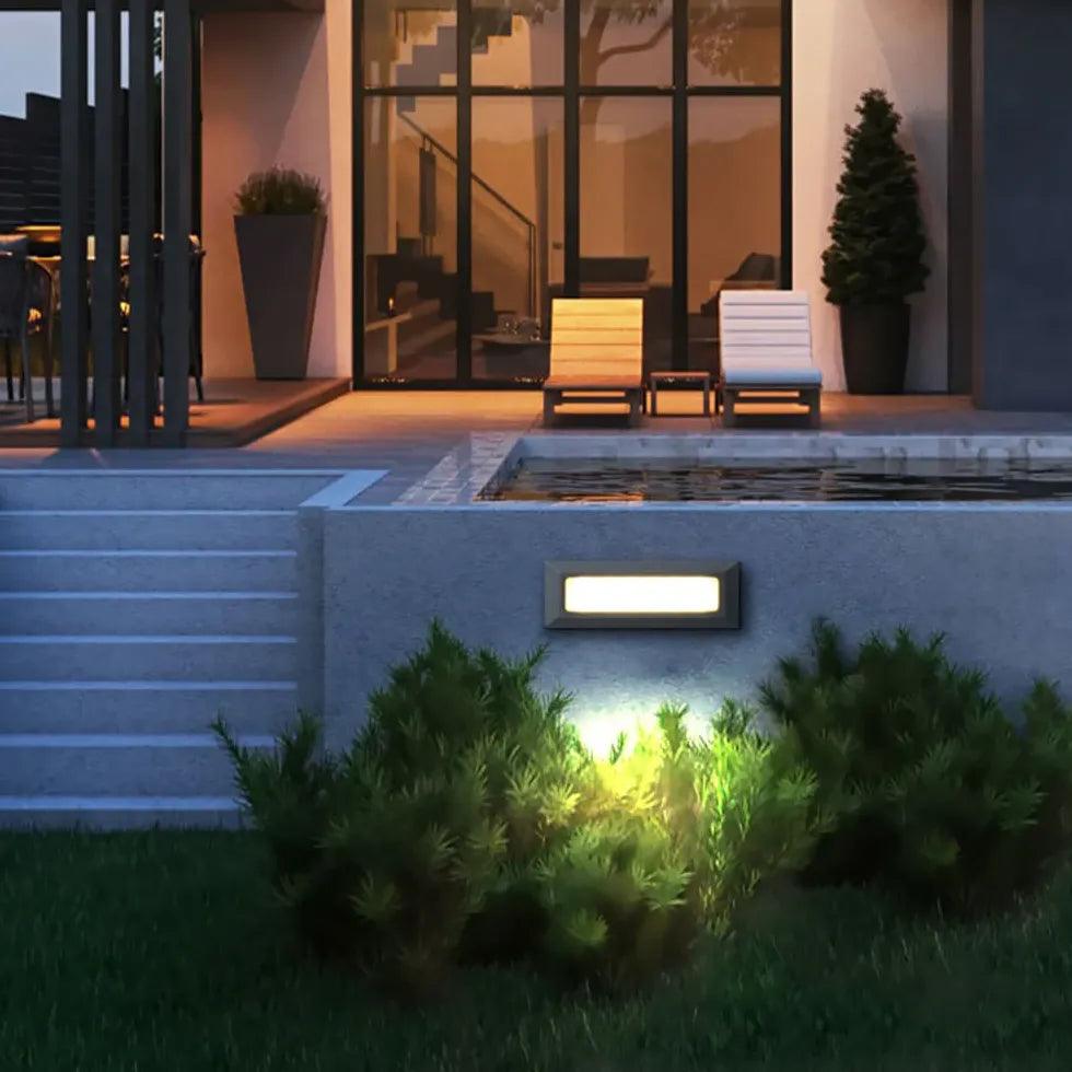 Modern Rectangular Step Brick Lights - Outdoor LED Pathway Lighting for Garden, Stairs, and Walkways - Waterproof & Energy Efficient