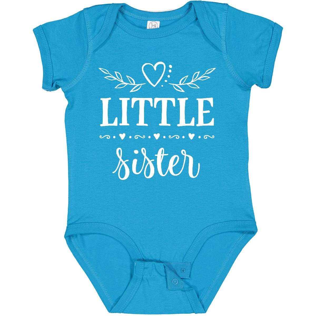 Inktastic Little Sister Outfit Baby Bodysuit - Cute Matching Sibling Clothes for Newborns & Infants - Perfect for Family Photos, Sibling Gifts & Special Occasions