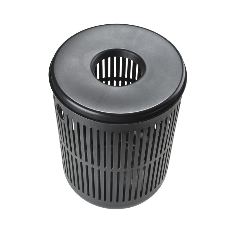 ZONE DENMARK Ume 60L Laundry Basket with Lid - Black | Foldable Storage Bin for Bedroom, Bathroom & Closet Organization
