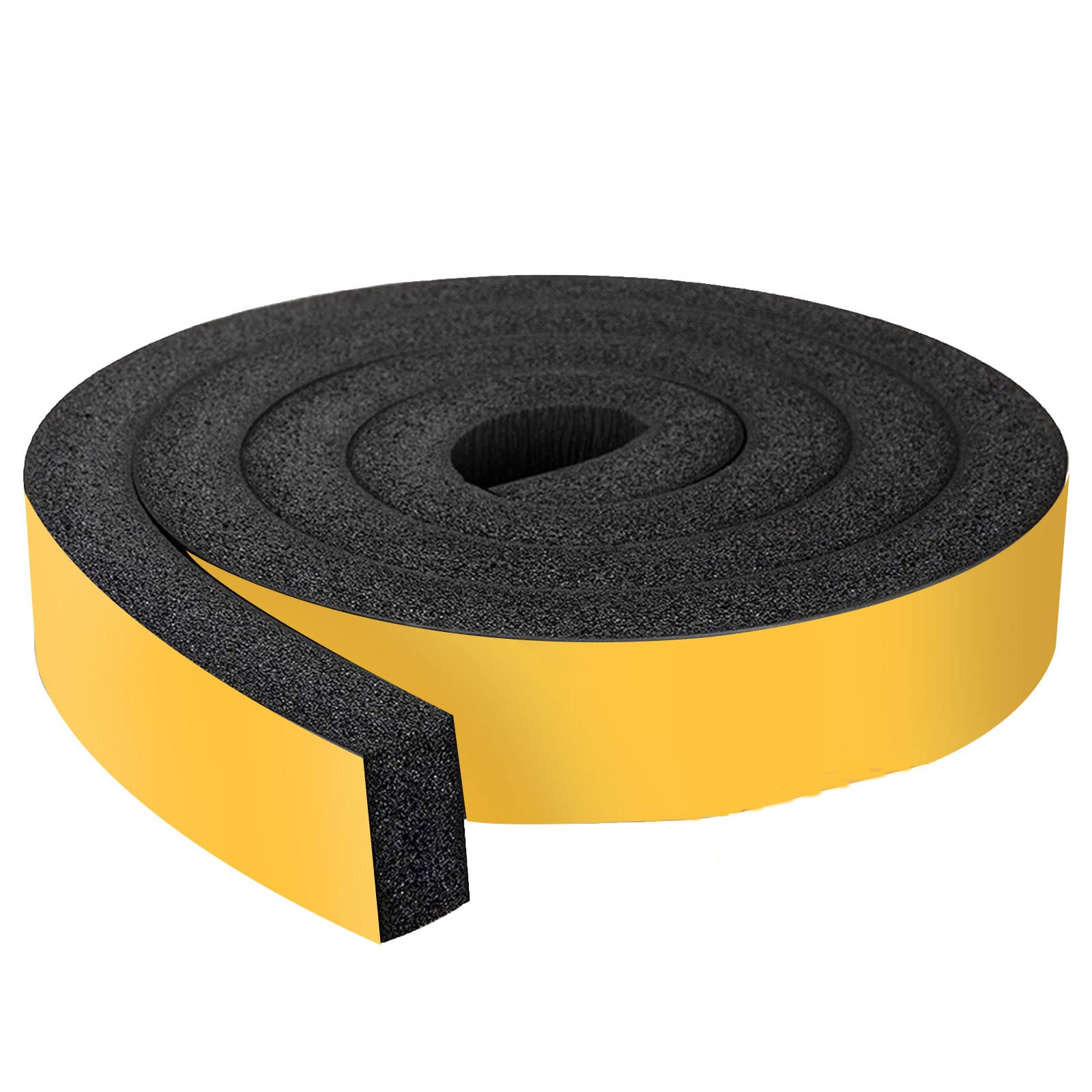 2 Inch x 1 Inch Open Cell Foam Air Conditioner Weather Seal Strip - 6.5ft Per Roll for Windows & Doors Insulation - Perfect for AC Units, Home Draft Proofing & Energy Efficiency
