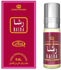 Al-Rehab Rasha Perfume Oil Roll-On 6ml (0.2 oz) - 3 Pack Set of Arabian Fragrance Oils for Women, Long Lasting Scent for Daily Wear, Date Night & Special Occasions