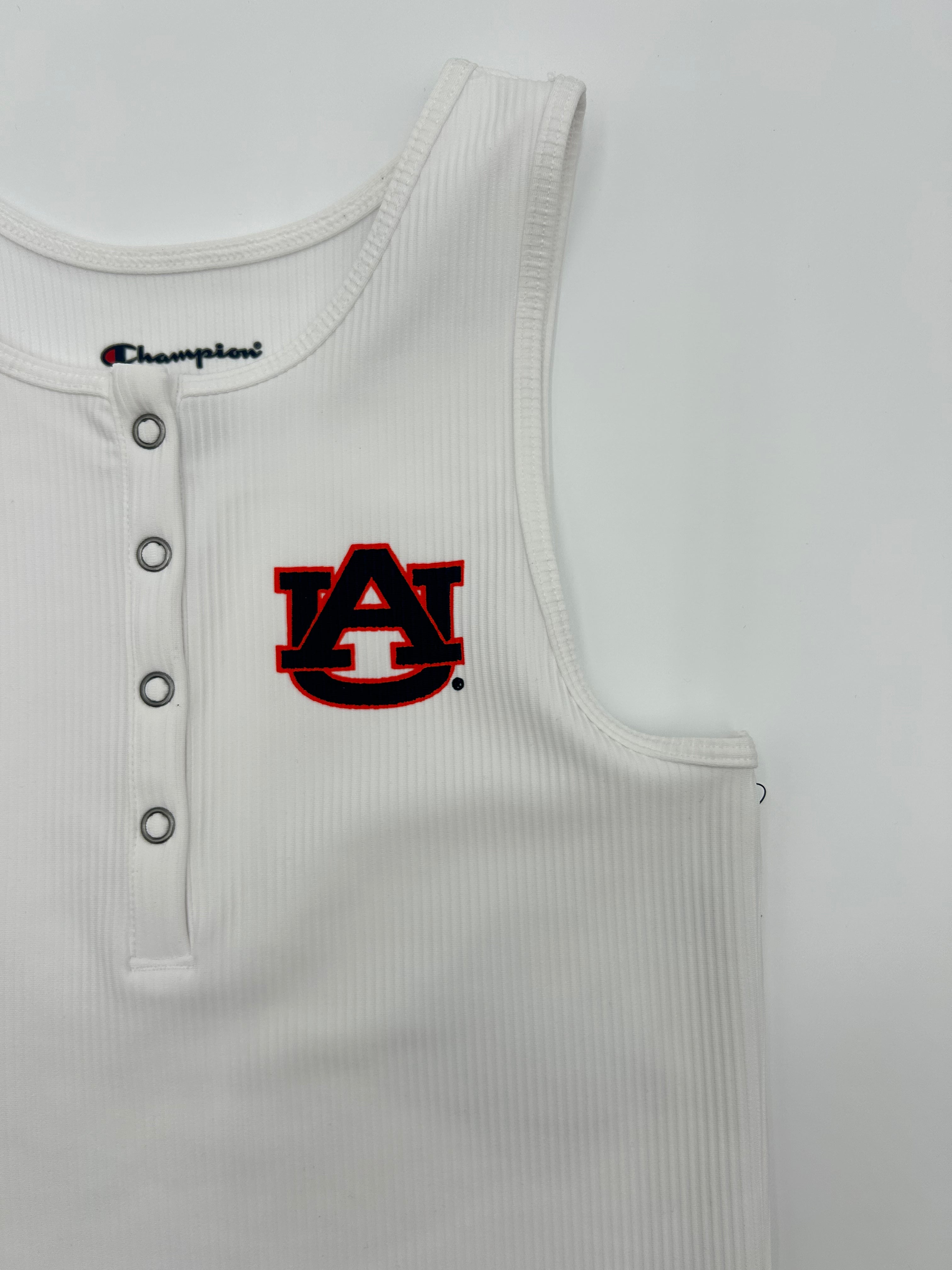 Auburn Champion Tailgate Ribbed Henley T-Shirt for Men - Comfortable Casual Wear for Outdoor Activities, Sports, and Everyday Use