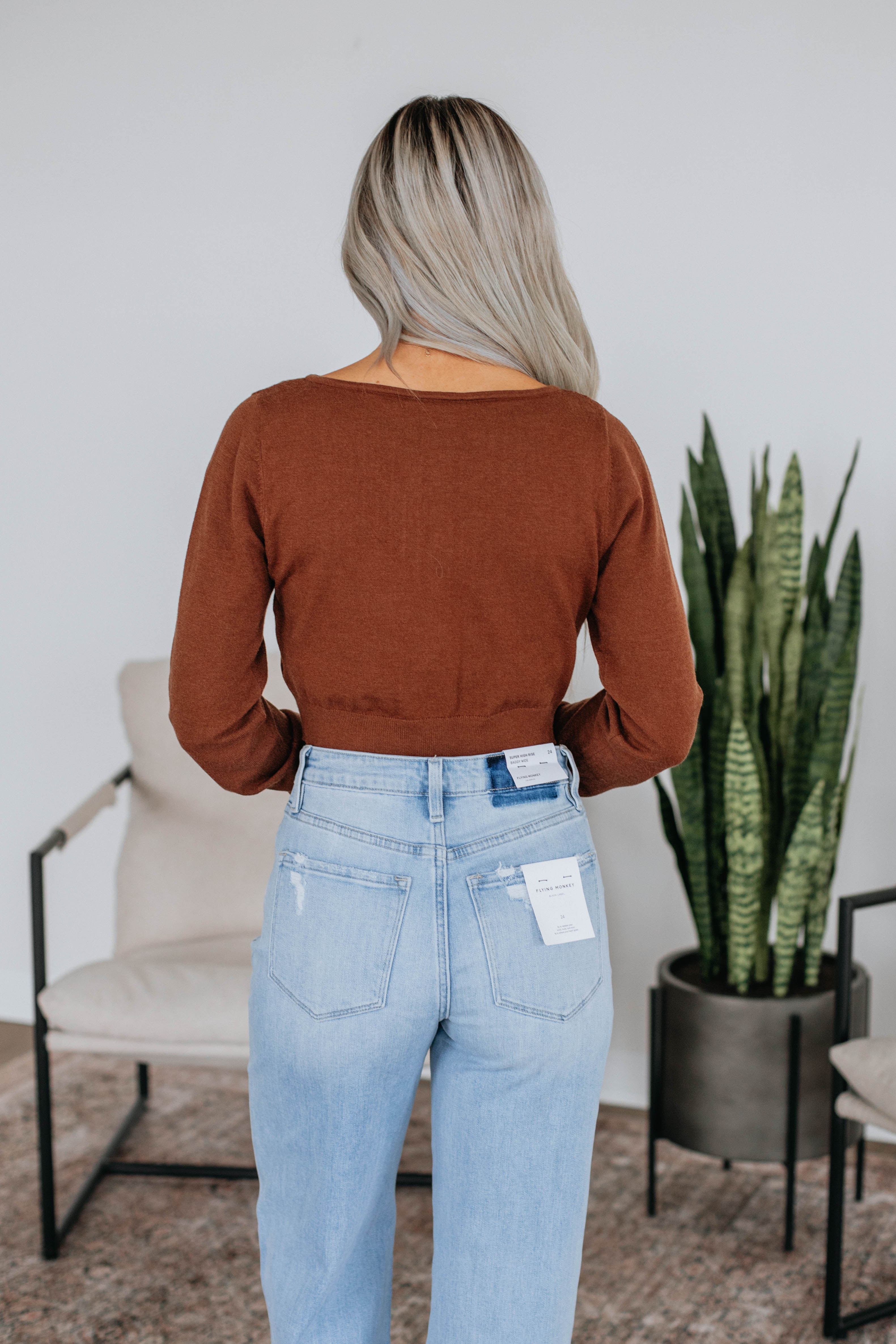 Duvall Ribbed Cardigan Women's Knit Sweater - Soft Chunky Cable Knit Open Front Cardigan in Chocolate Brown | Perfect for Fall, Winter & Cozy Home Wear