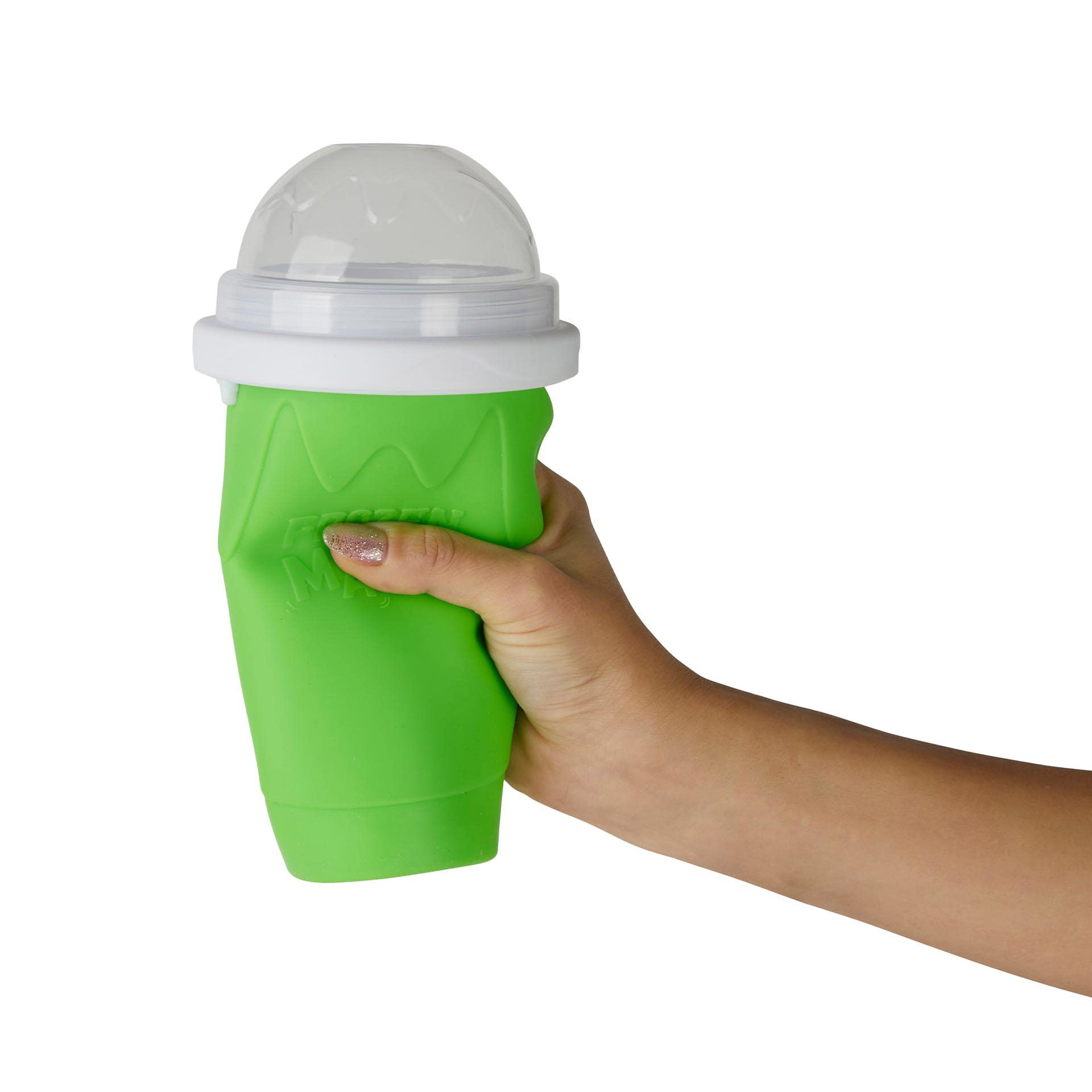 Magic Quick Freeze Slushy Maker Cup - 2 Pack (Blue+Green) with Lids & Straws for Milk, Cola, Juice & Smoothies - Perfect for Summer Parties, Kids Treats & DIY Frozen Drinks at Home