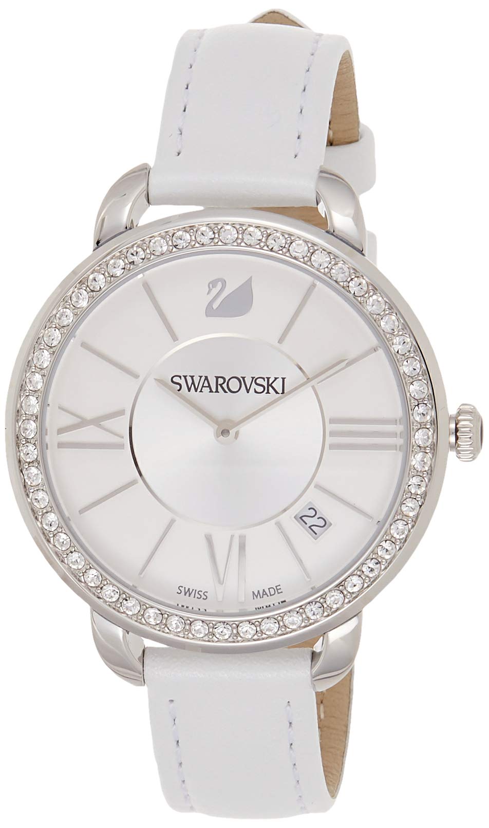 Swarovski Women's Aila Day Watch - Elegant White Crystal Watch for Women | Perfect for Office, Party & Everyday Wear