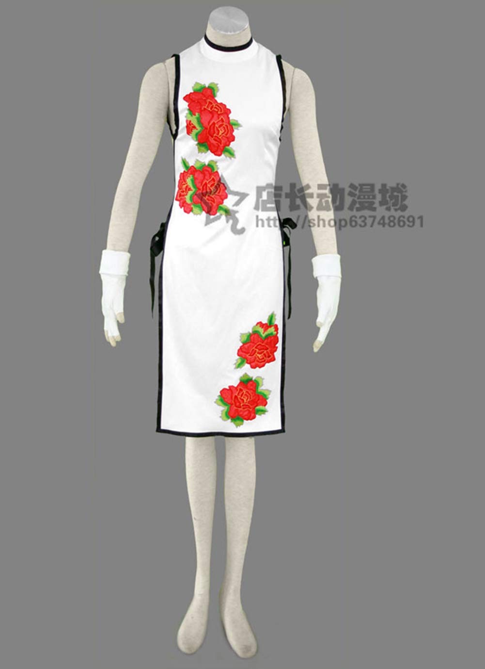 Anime Kanu Unchou Cosplay Cheongsam Dress - Elegant Chinese Qipao Costume for Cosplay, Halloween & Themed Parties