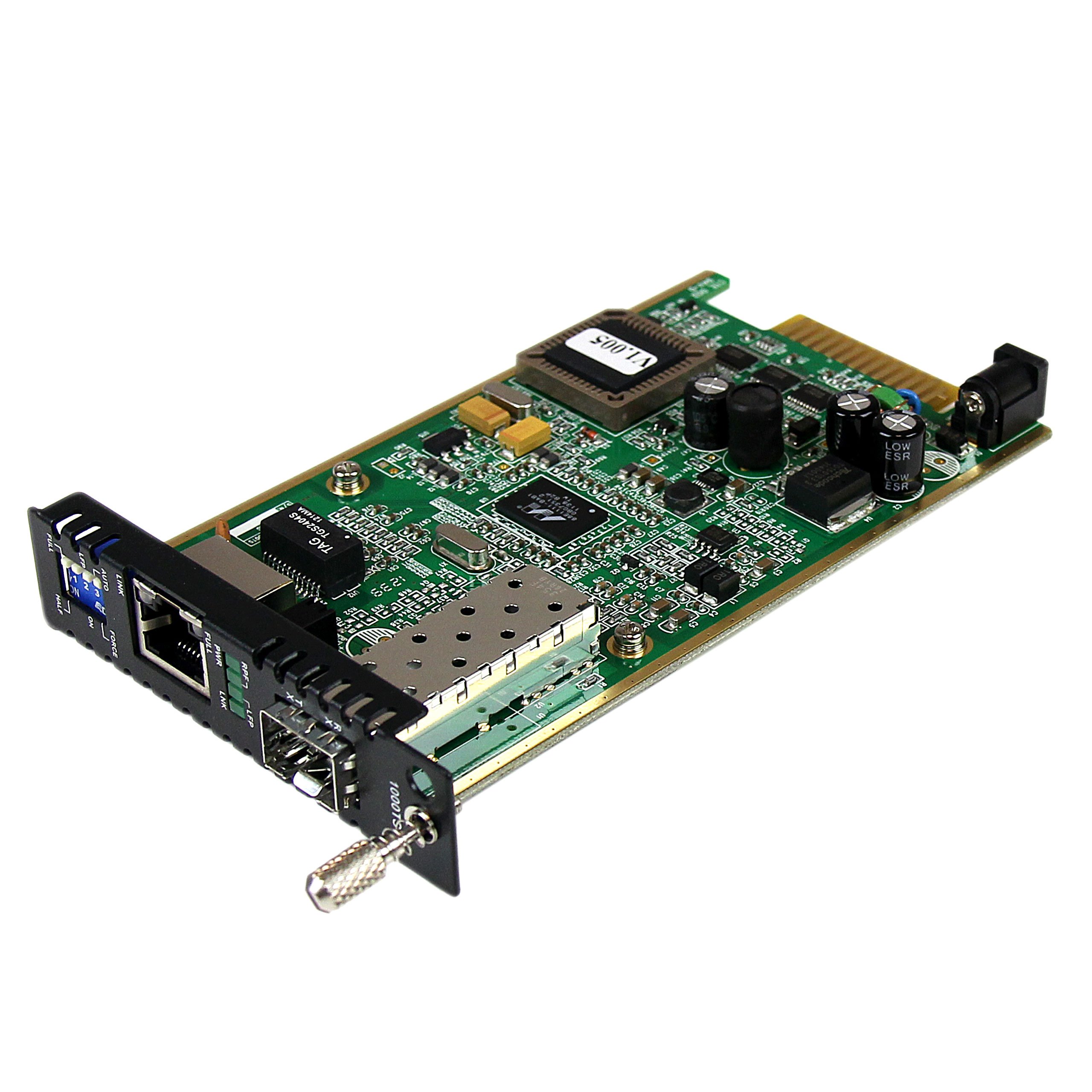 StarTech.com Gigabit Ethernet Fiber Media Converter Card Module with Open SFP Slot - Fiber to Ethernet Converter - TAA Compliant (ET91000SFP2C) - Ideal for Data Centers, Office Networks & Industrial Applications