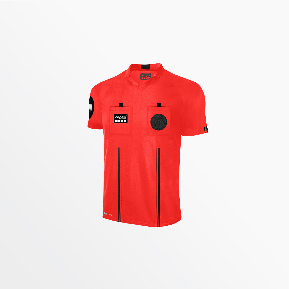 Men's Official Referee V-Neck Short Sleeve Jersey - Perfect for Soccer, Basketball & Volleyball Games, Sports Training & Casual Wear